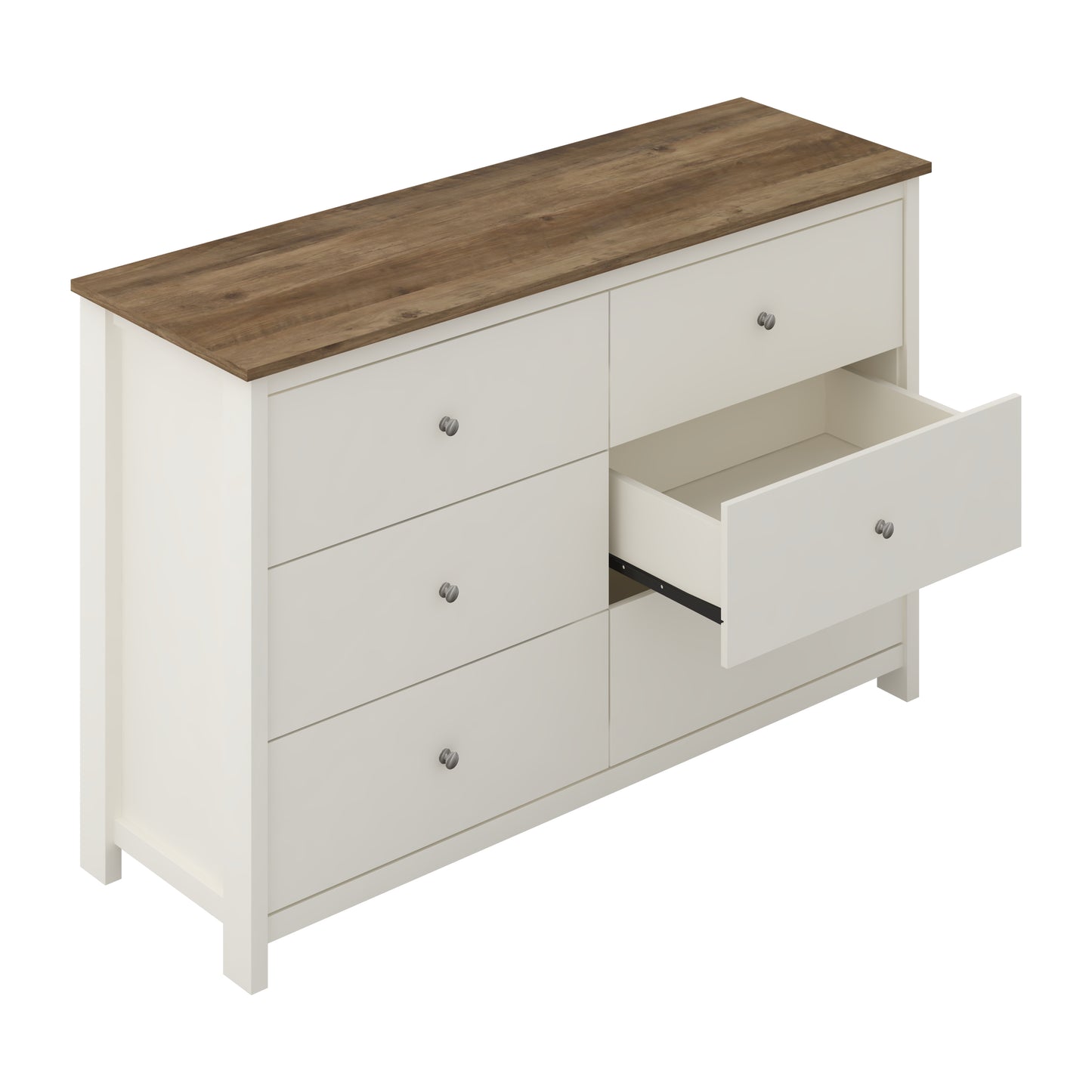 Galano 6 Drawer Standard Dresser with Manufactured Wood Construction 47.2" W