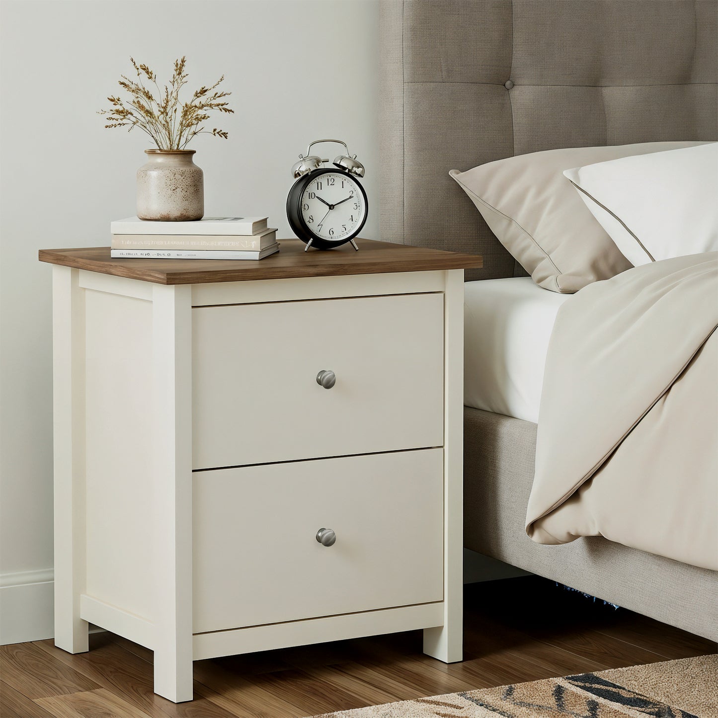 Galano 2-Drawer Nightstand with Storage 18.7" W × 15.7" D × 21.8" H