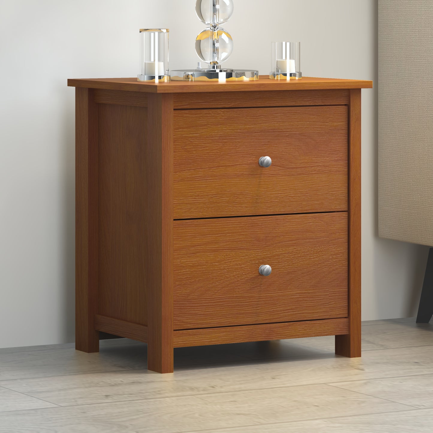 Galano 2-Drawer Nightstand with Storage 18.7" W × 15.7" D × 21.8" H