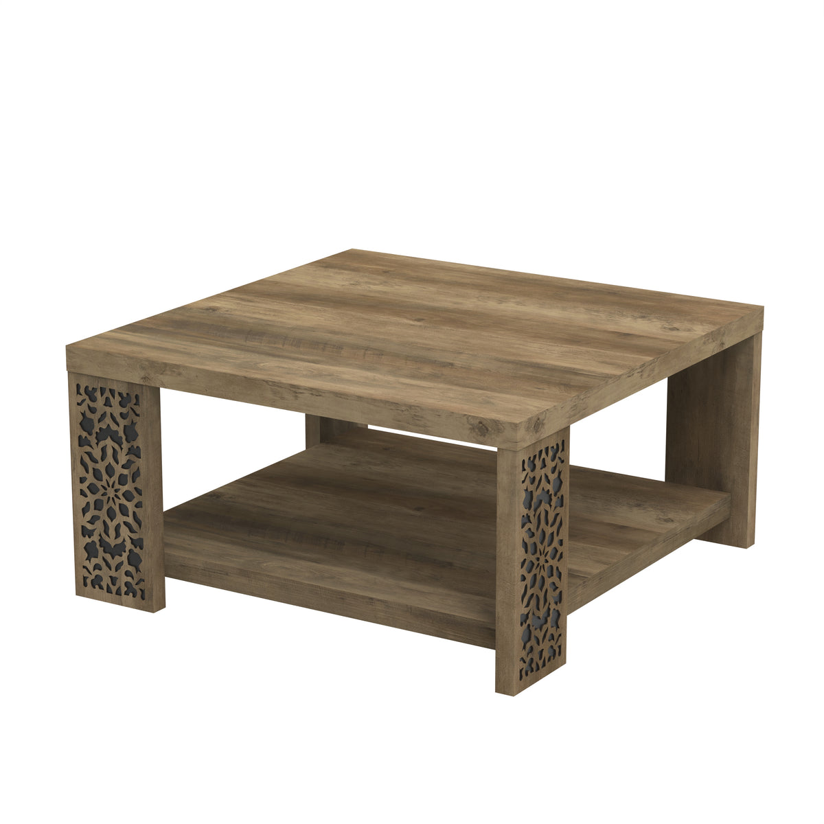 GALANO Square Coffee Table with Storage Shelf, 31.1", 1 Piece GALANO Square Coffee Table with Storage Shelf, 31.1", 1 Piece