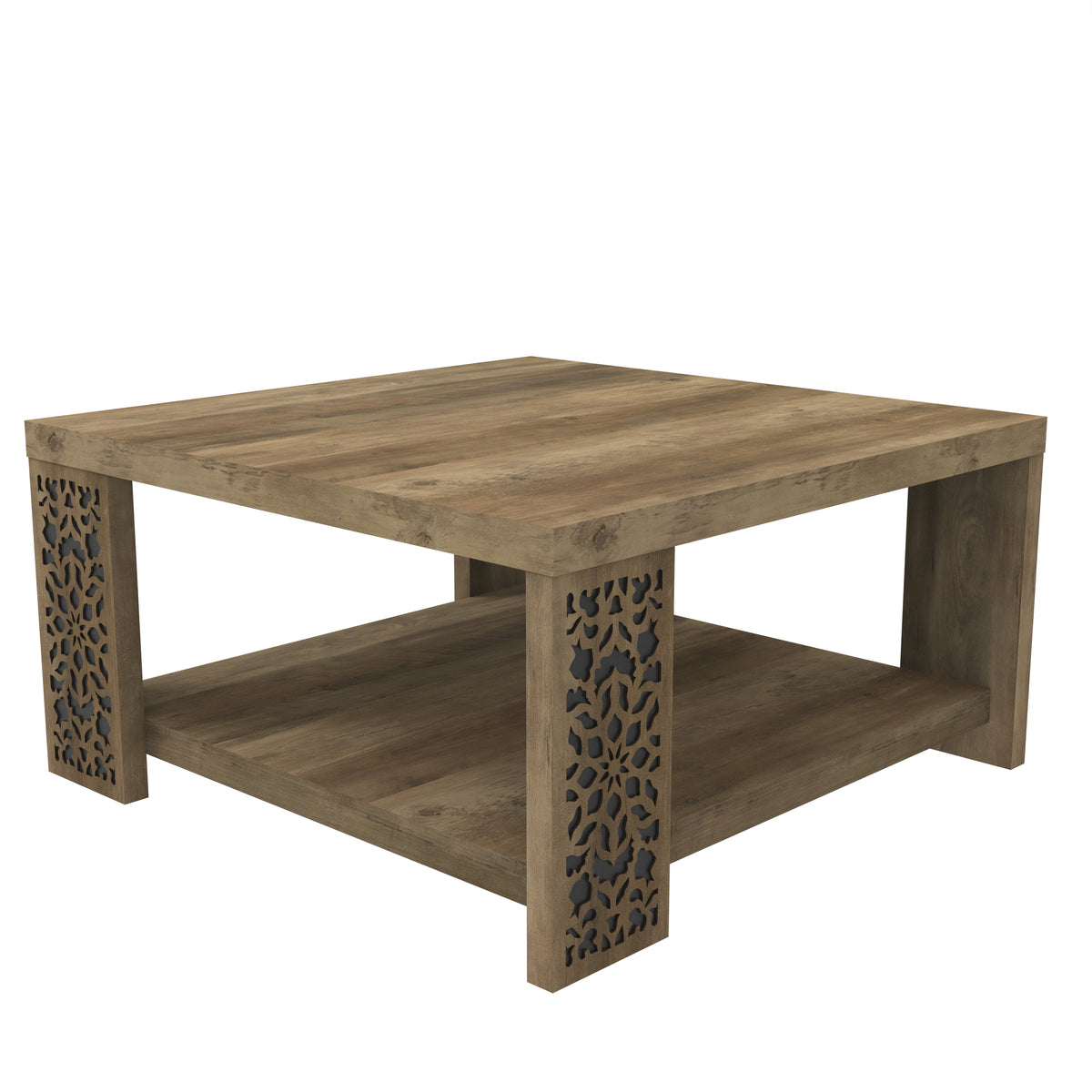 GALANO Square Coffee Table with Storage Shelf, 31.1", 1 Piece GALANO Square Coffee Table with Storage Shelf, 31.1", 1 Piece