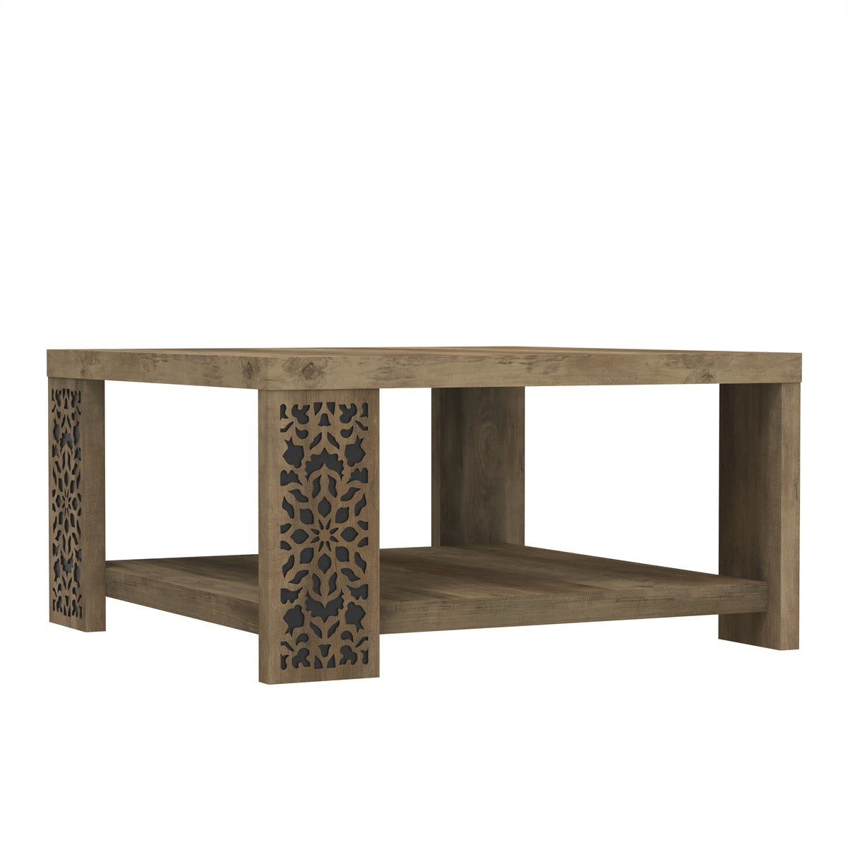 GALANO Square Coffee Table with Storage Shelf, 31.1", 1 Piece GALANO Square Coffee Table with Storage Shelf, 31.1", 1 Piece