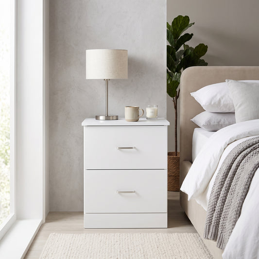 Galano Modern 2-Drawer Nightstand with Storage, Compact Bedside Table or End Table, 18.7" W x 15.7" D x 23.7" H