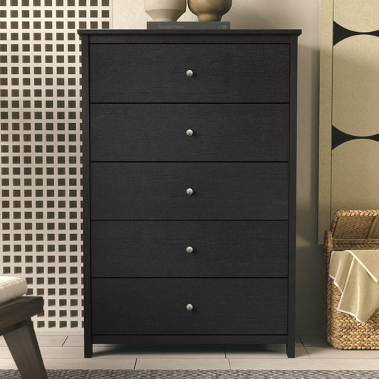 Galano 5 Drawer Chest with Manufactured Wood Construction 31.3" W × 15.6" D × 47.7" H