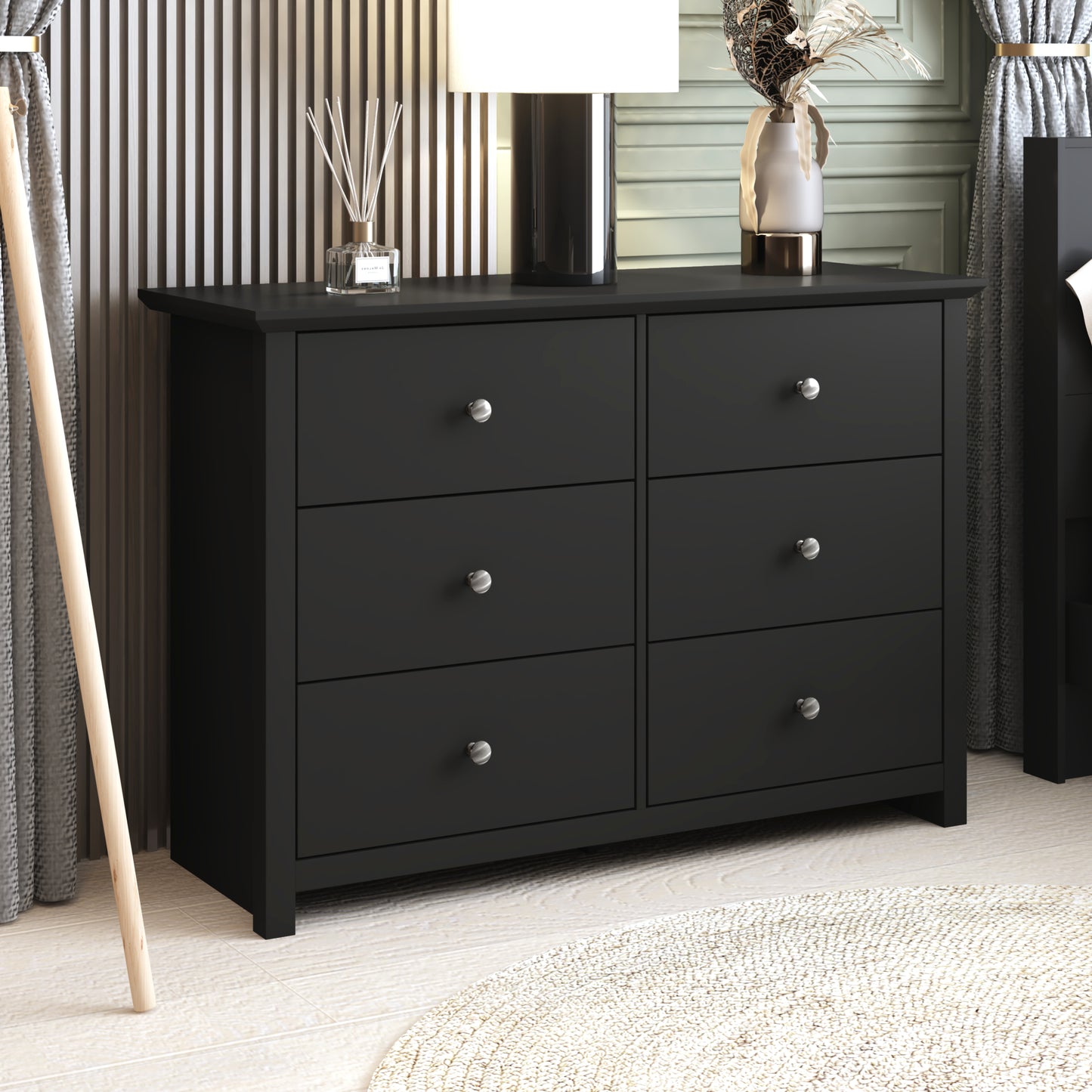 Galano 6-Drawer Double Dresser with Interlock Safety 46.9" W × 16.4" D × 32.0" H