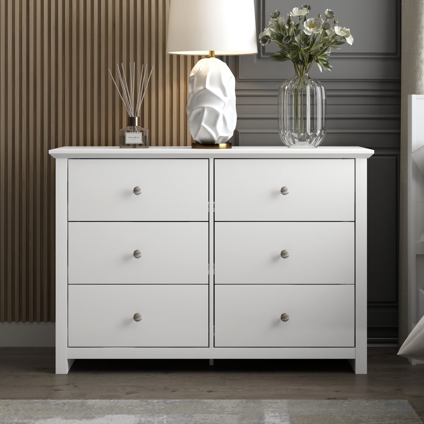Galano 6-Drawer Double Dresser with Interlock Safety 46.9" W × 16.4" D × 32.0" H