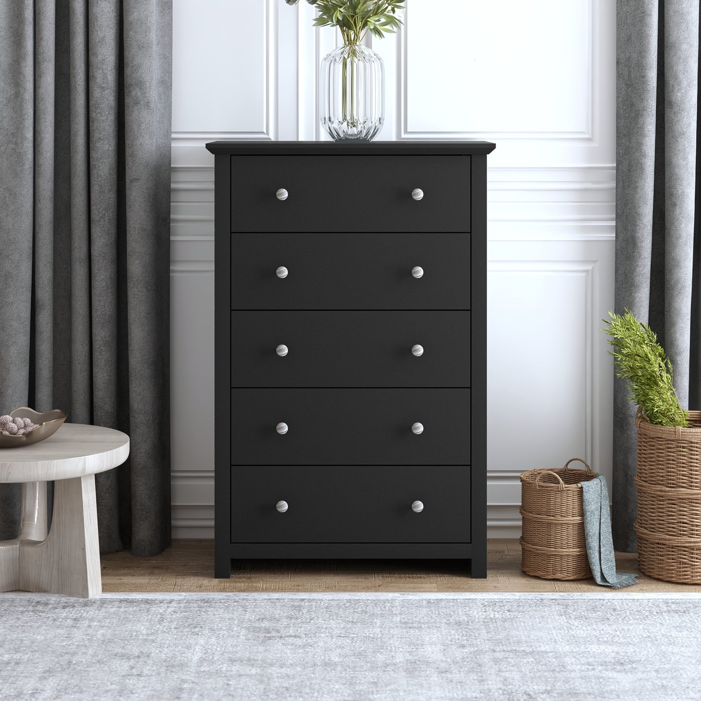 Galano 5-Drawer Dresser with Interlock Safety 31.1" W × 16.9" D × 46.7" H