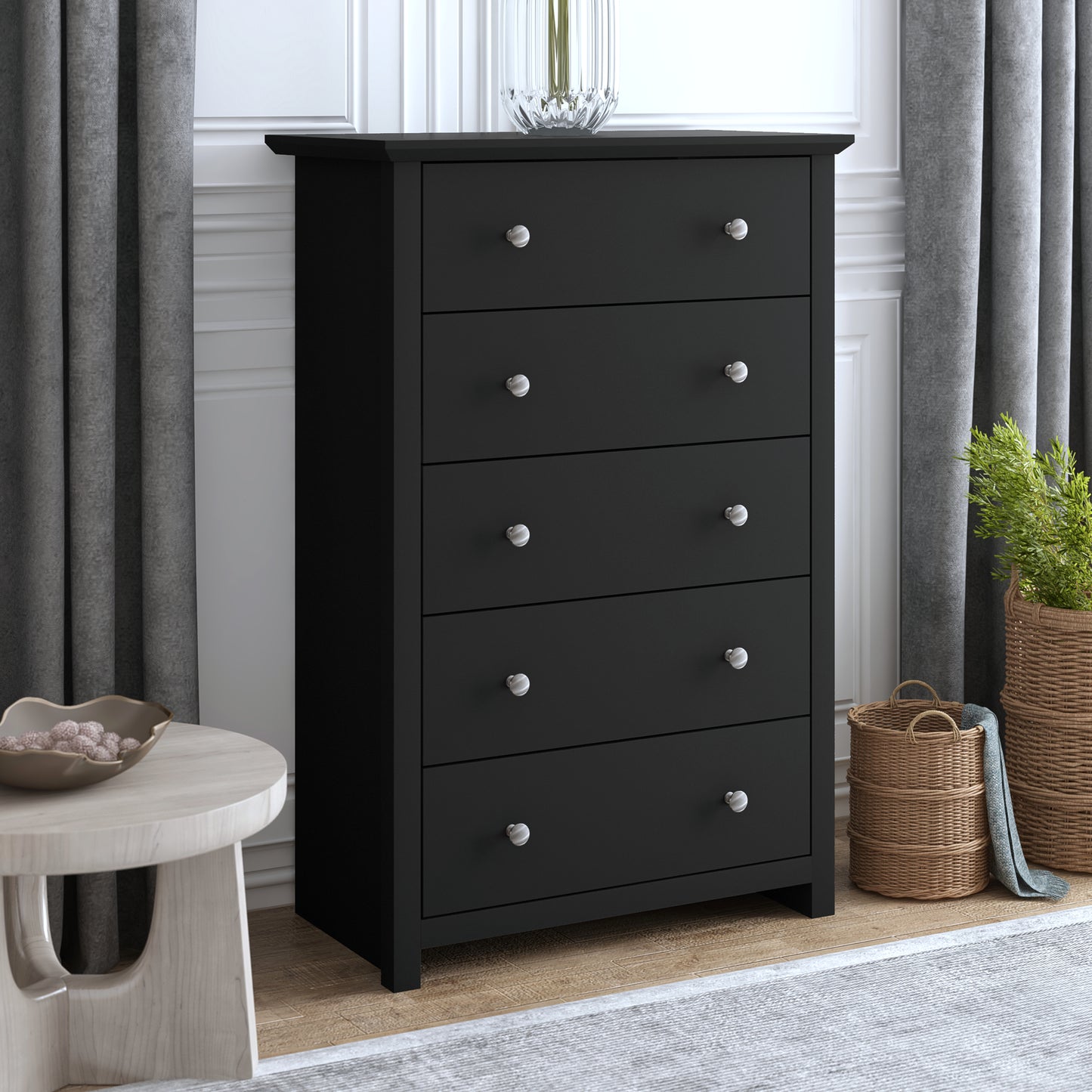 Galano 5-Drawer Dresser with Interlock Safety 31.1" W × 16.9" D × 46.7" H