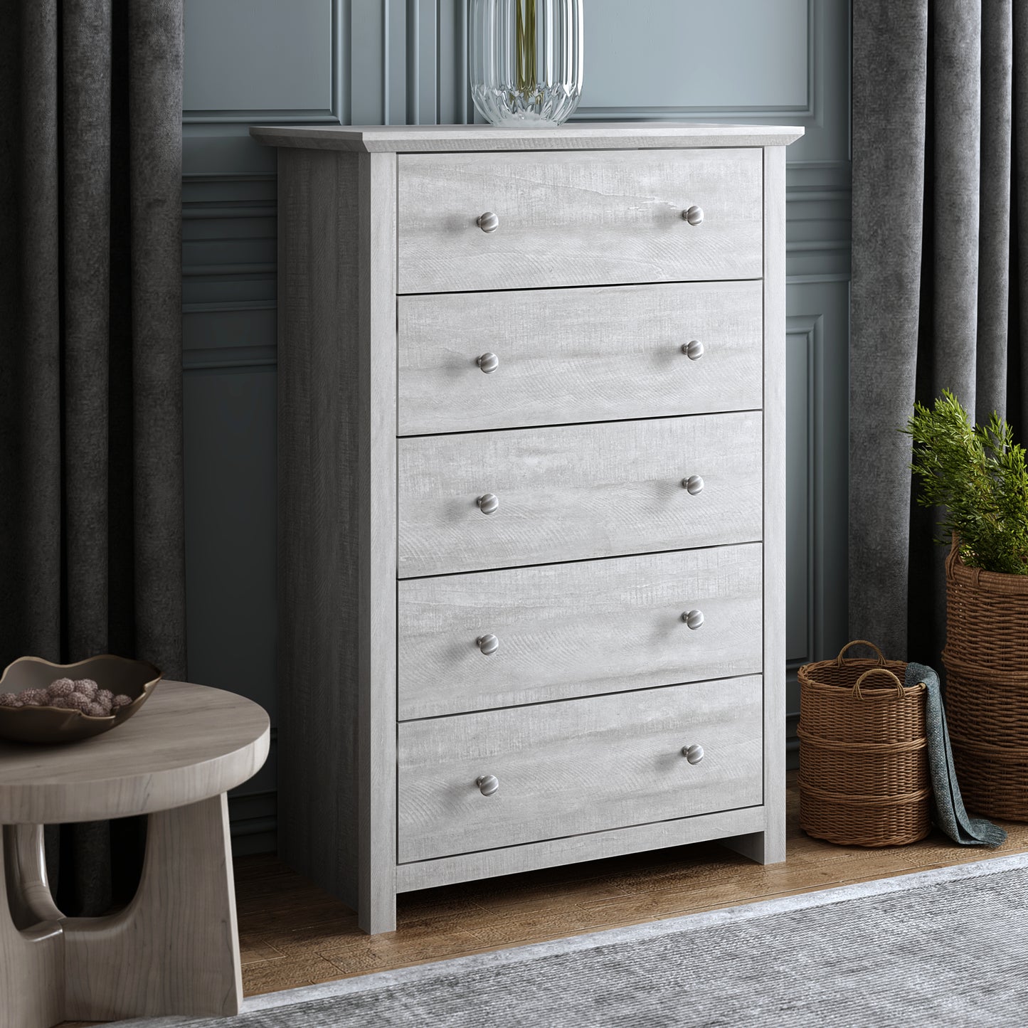 Galano 5-Drawer Dresser with Interlock Safety 31.1" W × 16.9" D × 46.7" H