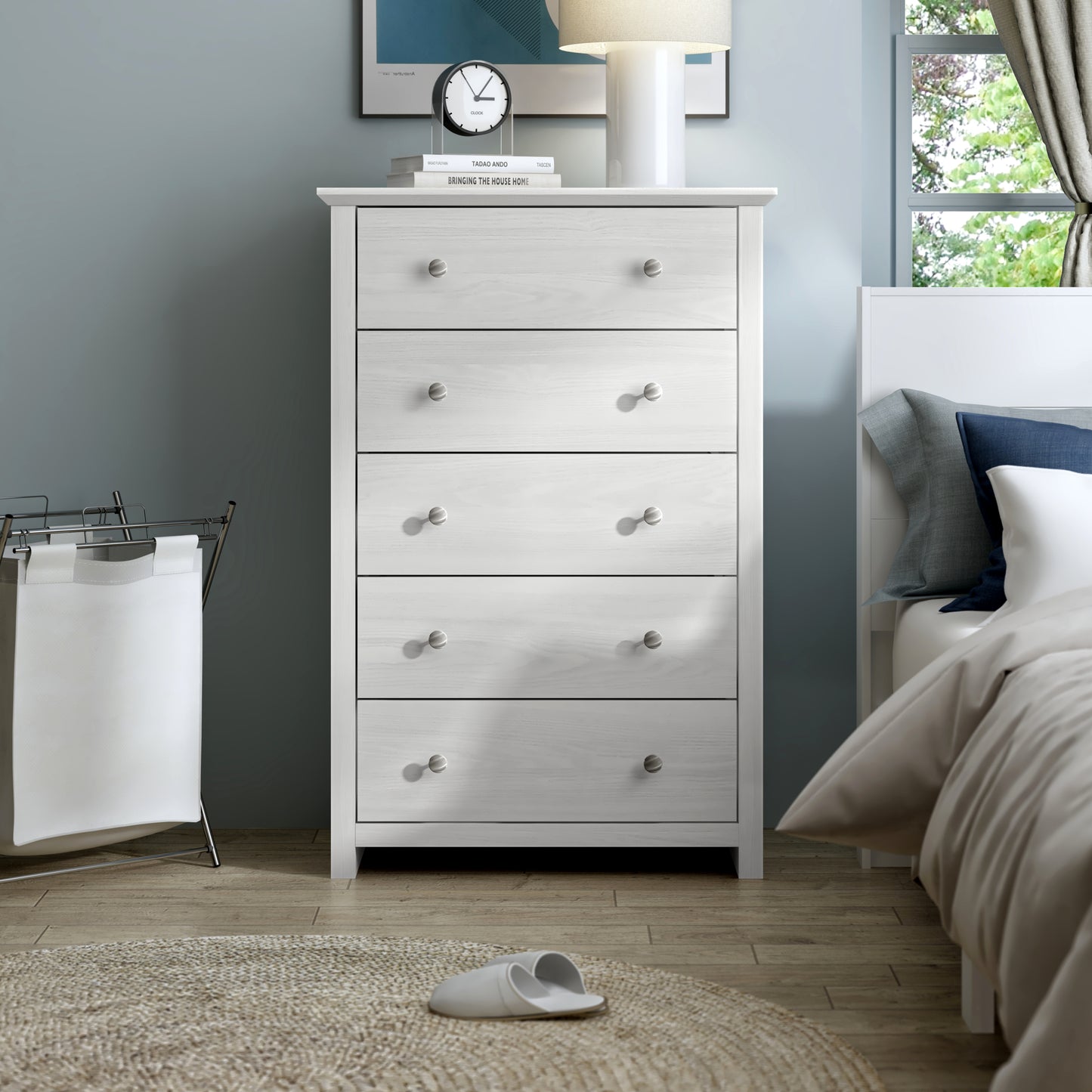 Galano 5-Drawer Dresser with Interlock Safety 31.1" W × 16.9" D × 46.7" H