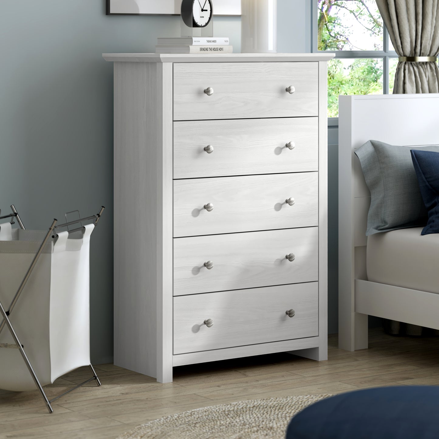 Galano 5-Drawer Dresser with Interlock Safety 31.1" W × 16.9" D × 46.7" H