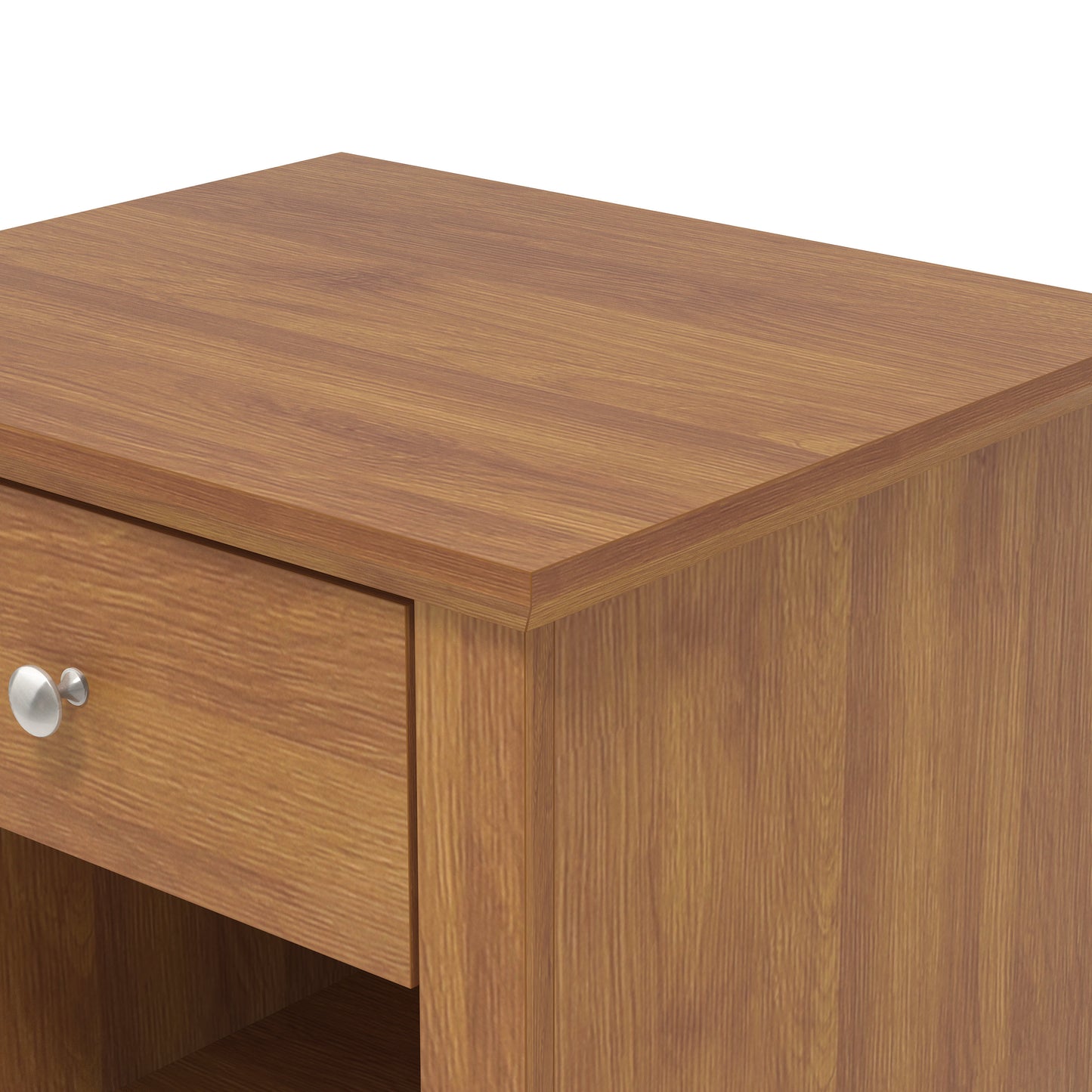 Galano Modern 1-Drawer Nightstand with Open Storage 19.3" W × 16.9" D × 20.9" H