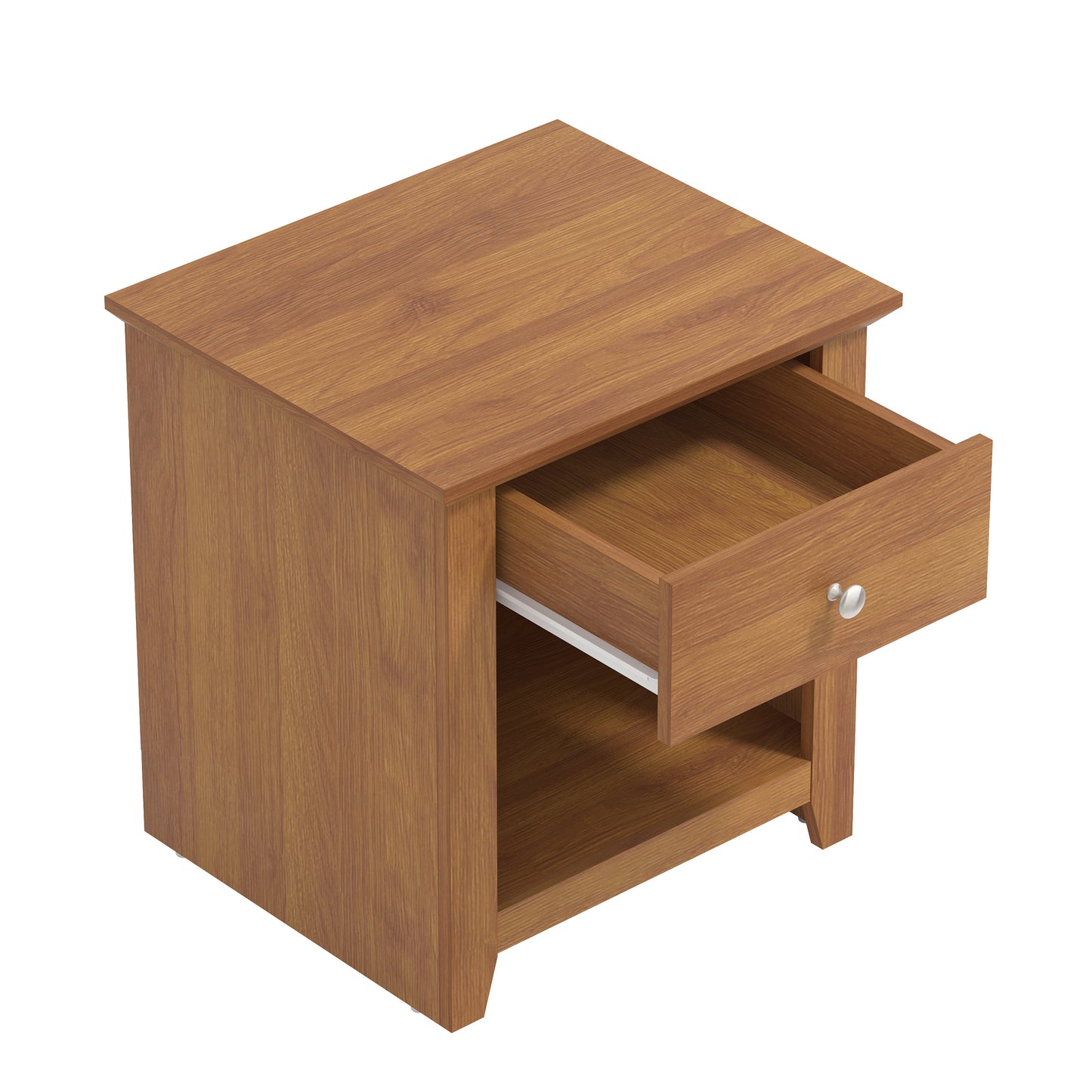 Galano Modern 1-Drawer Nightstand with Open Storage 19.3" W × 16.9" D × 20.9" H