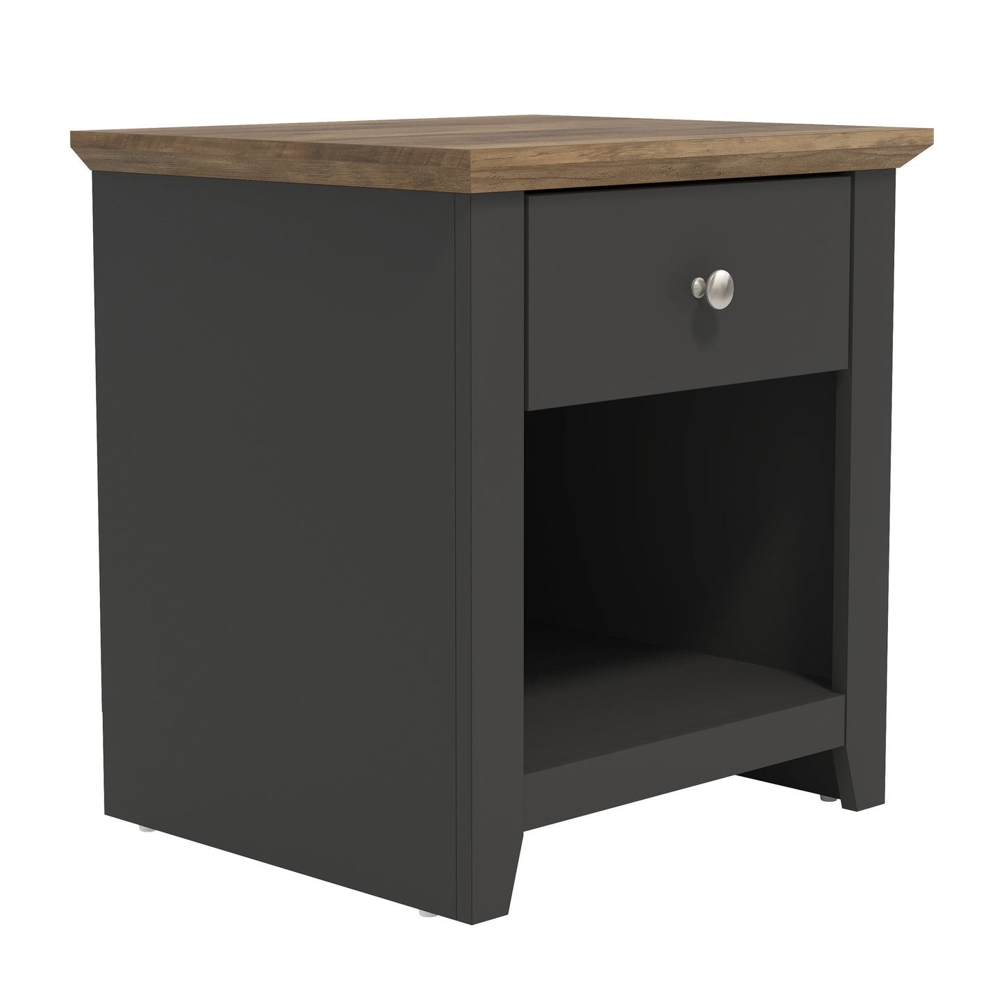 Galano Modern 1-Drawer Nightstand with Open Storage 19.3" W × 16.9" D × 20.9" H