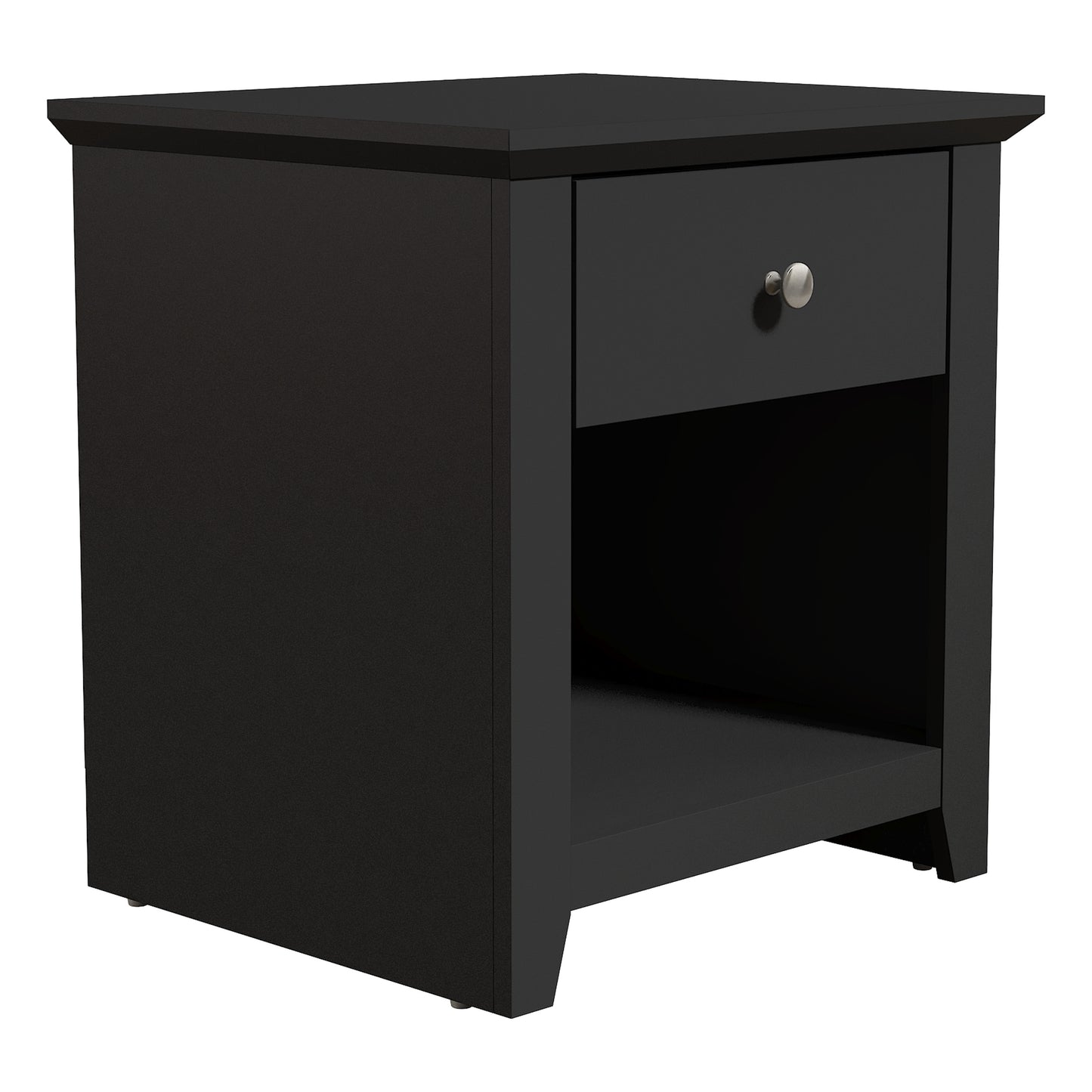 Galano Modern 1-Drawer Nightstands with Open Storage Set of 2 19.3" W × 16.9" D × 20.9" H