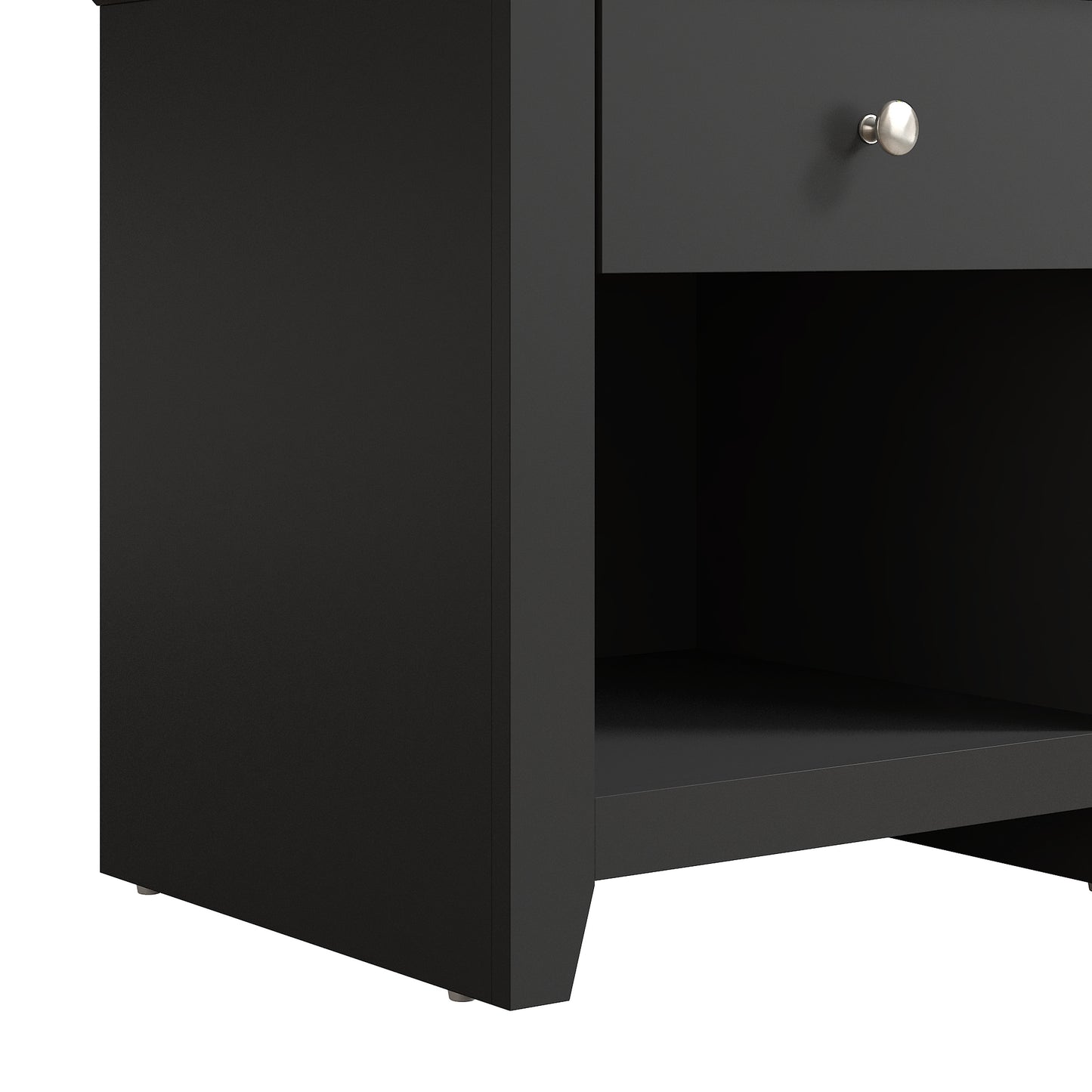Galano Modern 1-Drawer Nightstand with Open Storage 19.3" W × 16.9" D × 20.9" H