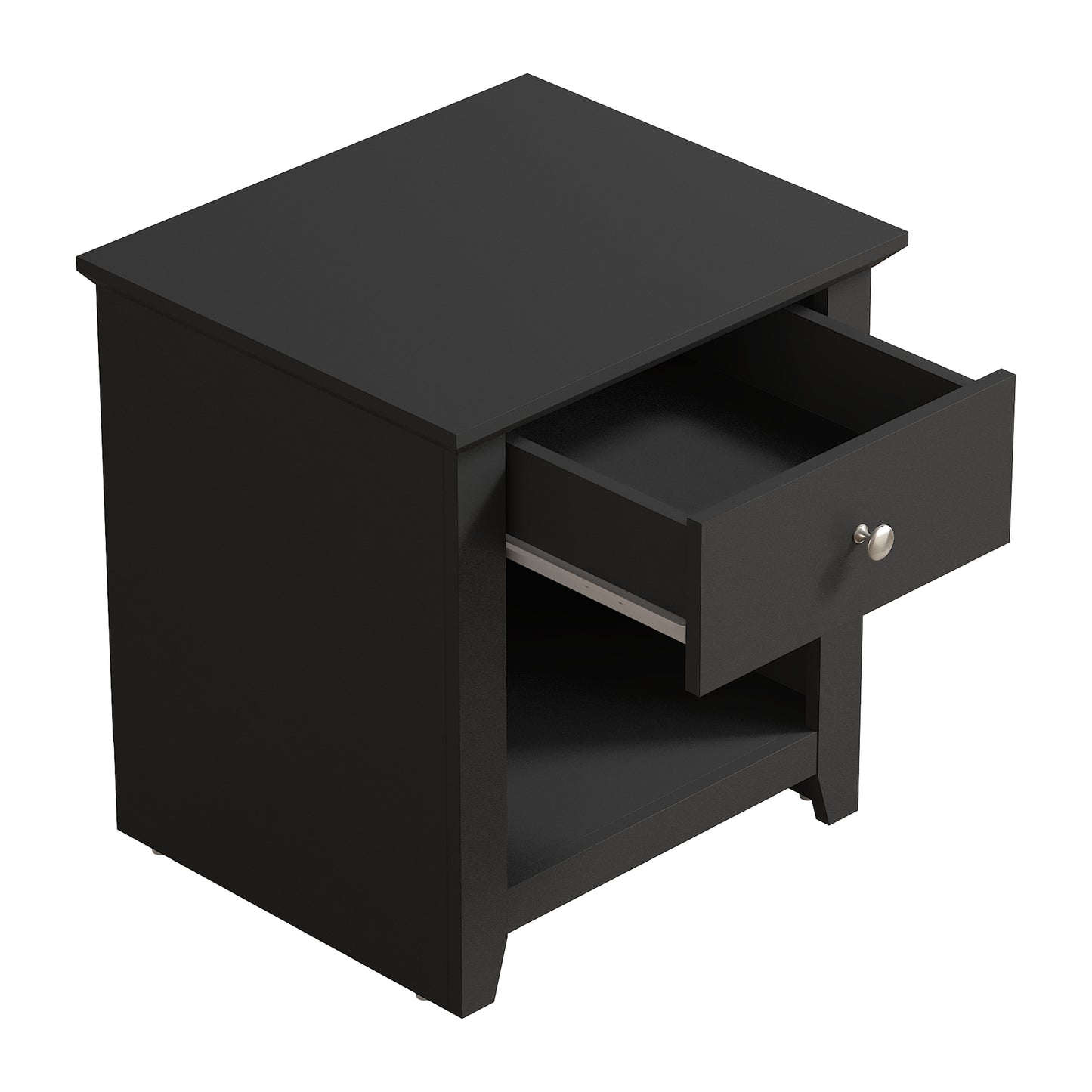 Galano Modern 1-Drawer Nightstand with Open Storage 19.3" W × 16.9" D × 20.9" H