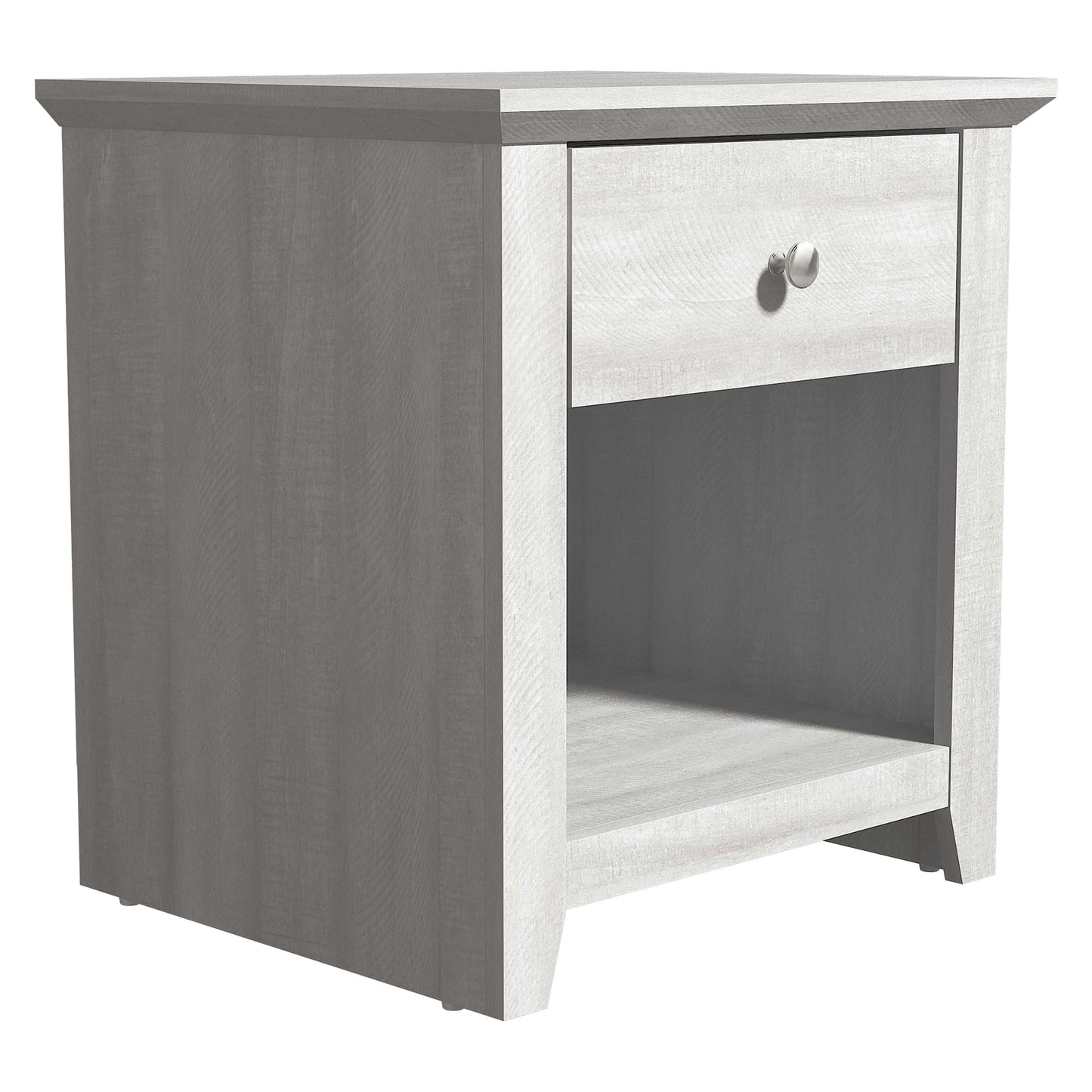 Galano Modern 1-Drawer Nightstands with Open Storage Set of 2 19.3" W × 16.9" D × 20.9" H