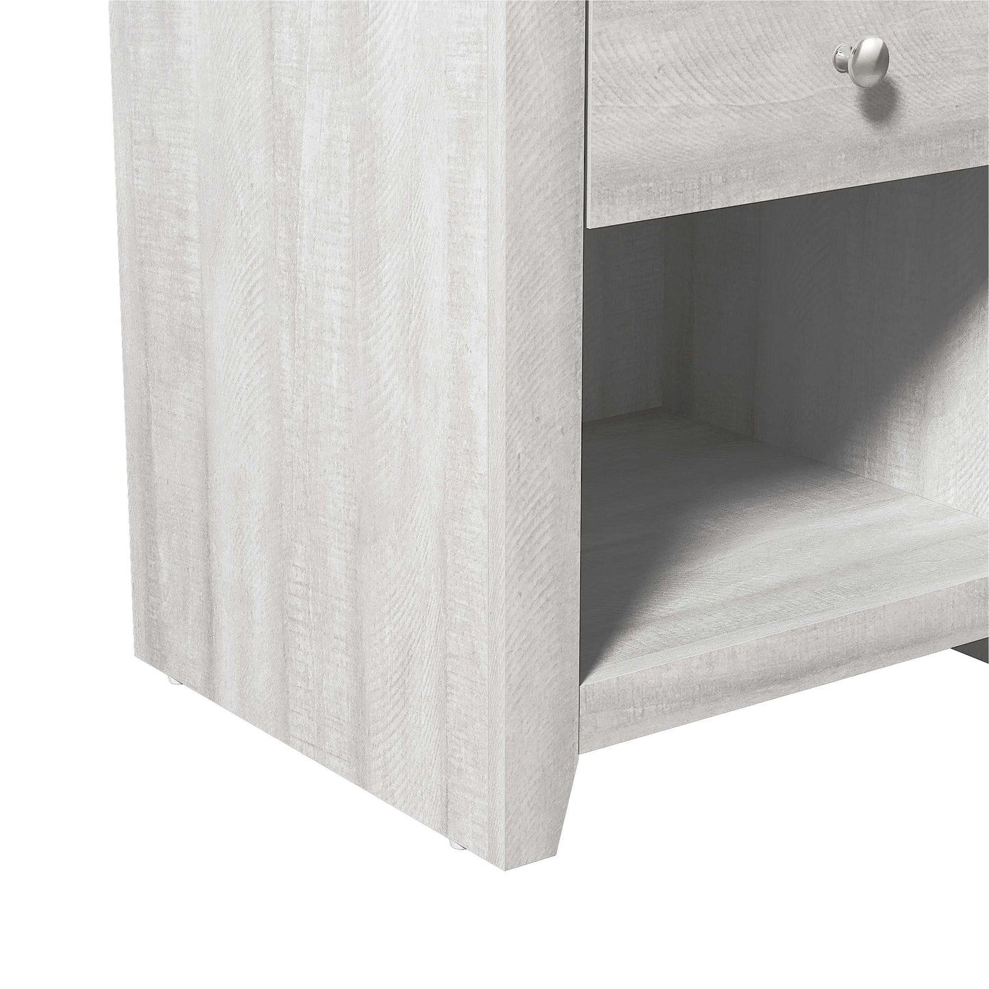 Galano Modern 1-Drawer Nightstands with Open Storage Set of 2 19.3" W × 16.9" D × 20.9" H