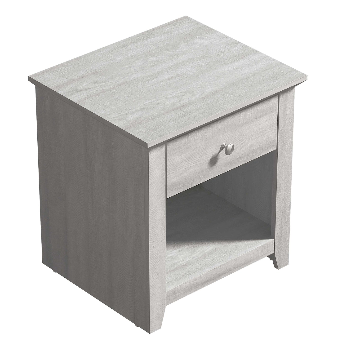 Galano Modern 1-Drawer Nightstands with Open Storage Set of 2 19.3" W × 16.9" D × 20.9" H