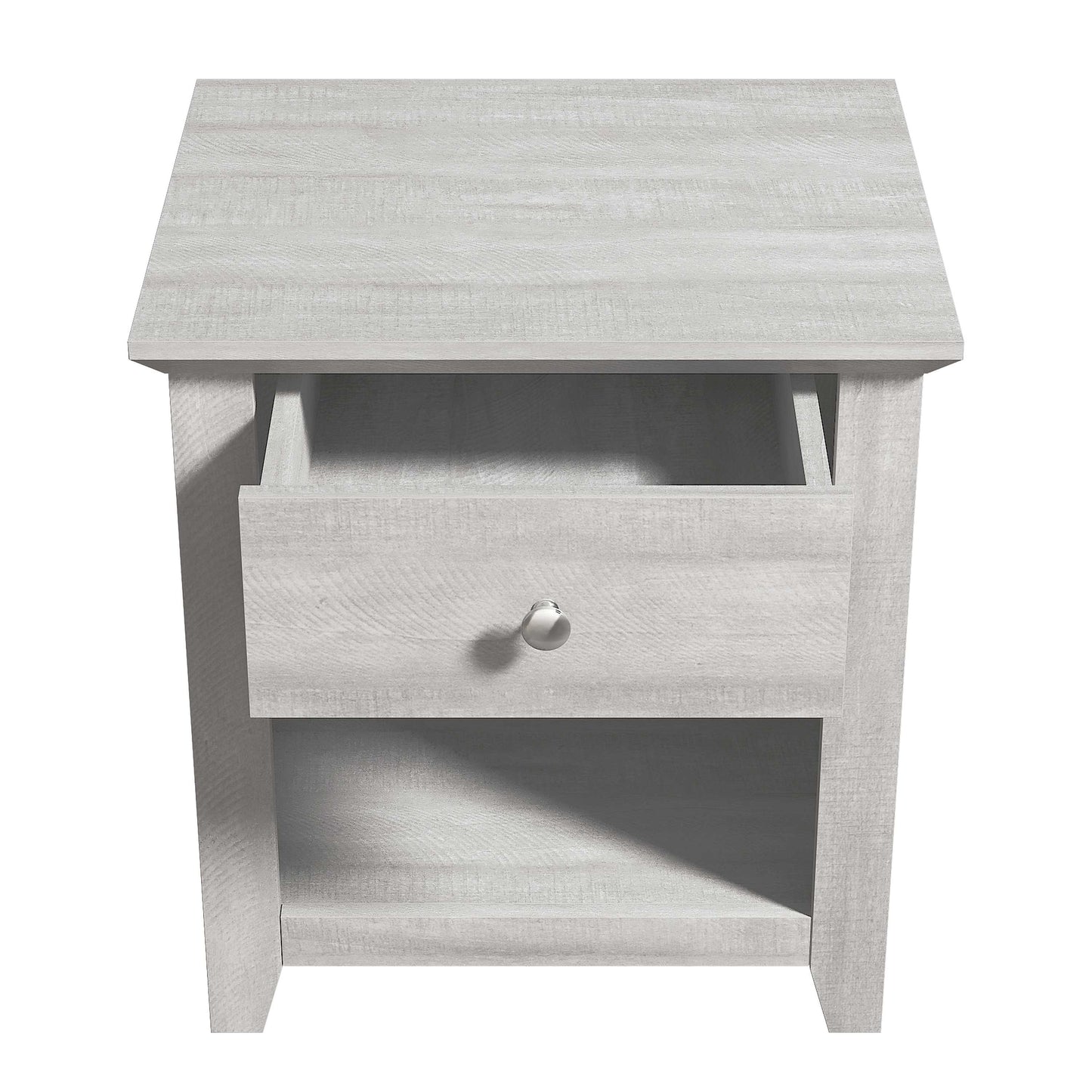Galano Modern 1-Drawer Nightstands with Open Storage Set of 2 19.3" W × 16.9" D × 20.9" H