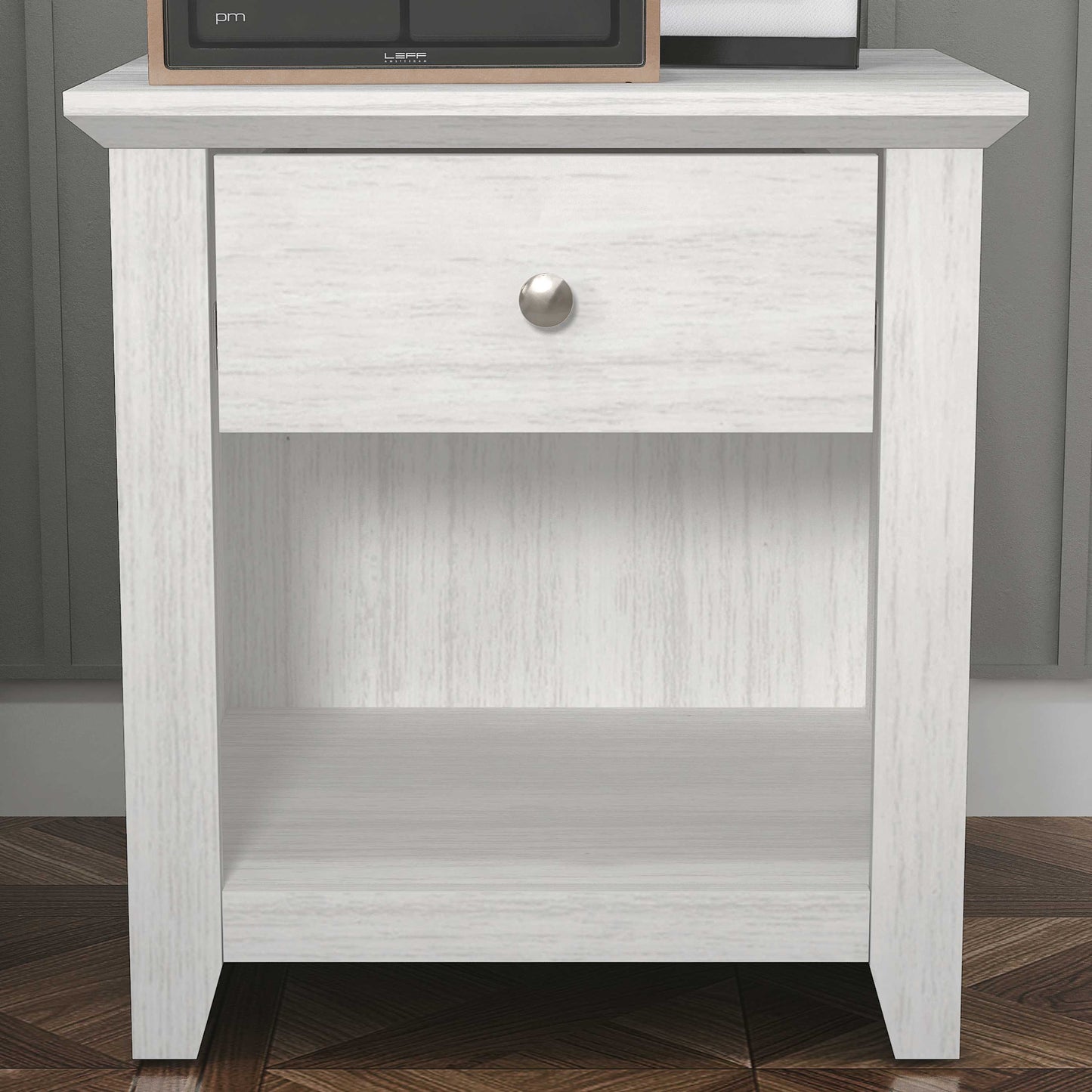 Galano Modern 1-Drawer Nightstand with Open Storage 19.3" W × 16.9" D × 20.9" H