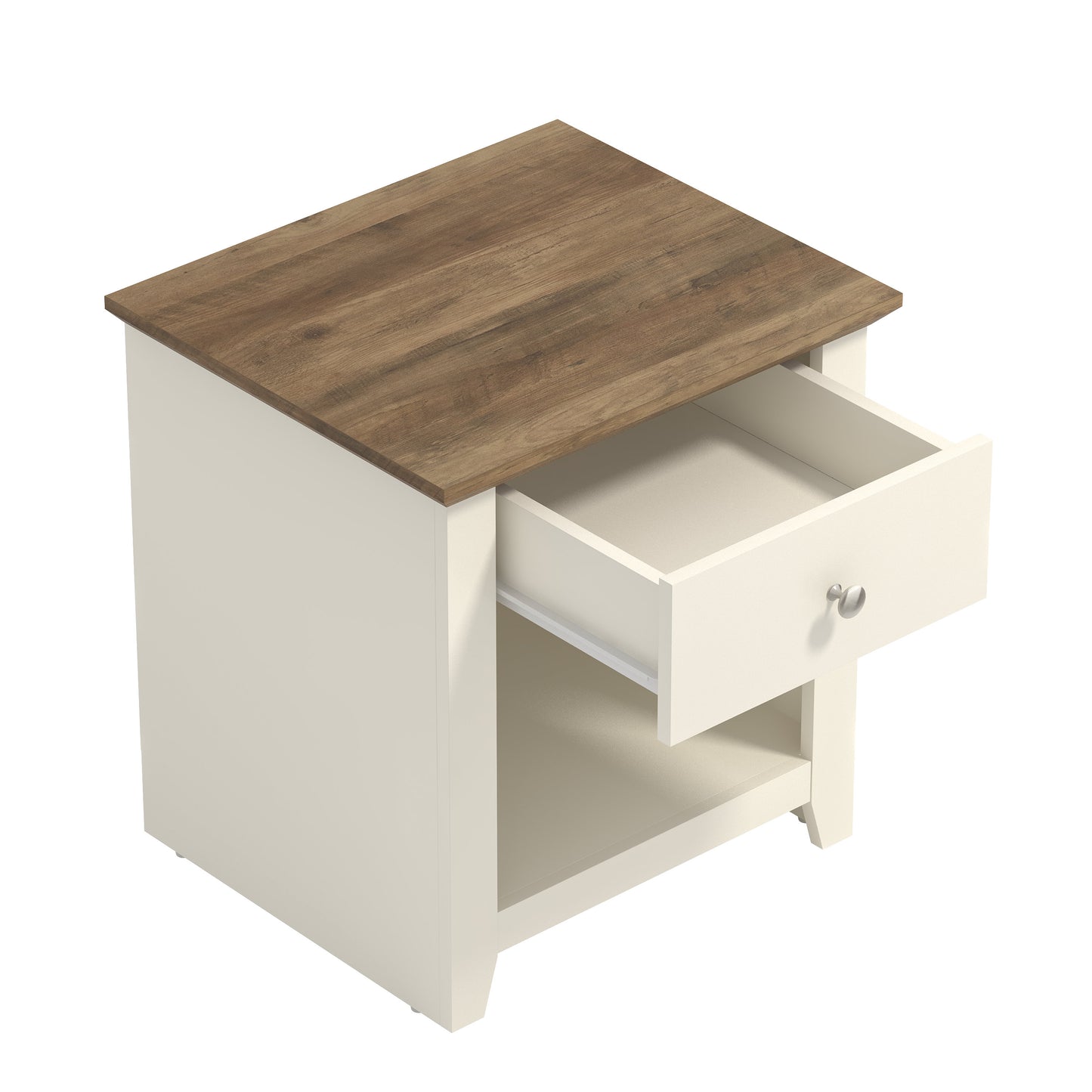 Galano Modern 1-Drawer Nightstand with Open Storage 19.3" W × 16.9" D × 20.9" H