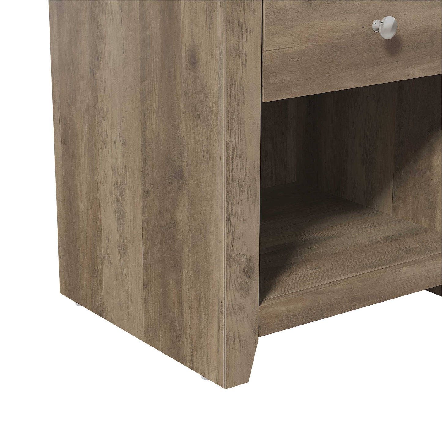 Galano Modern 1-Drawer Nightstands with Open Storage Set of 2 19.3" W × 16.9" D × 20.9" H