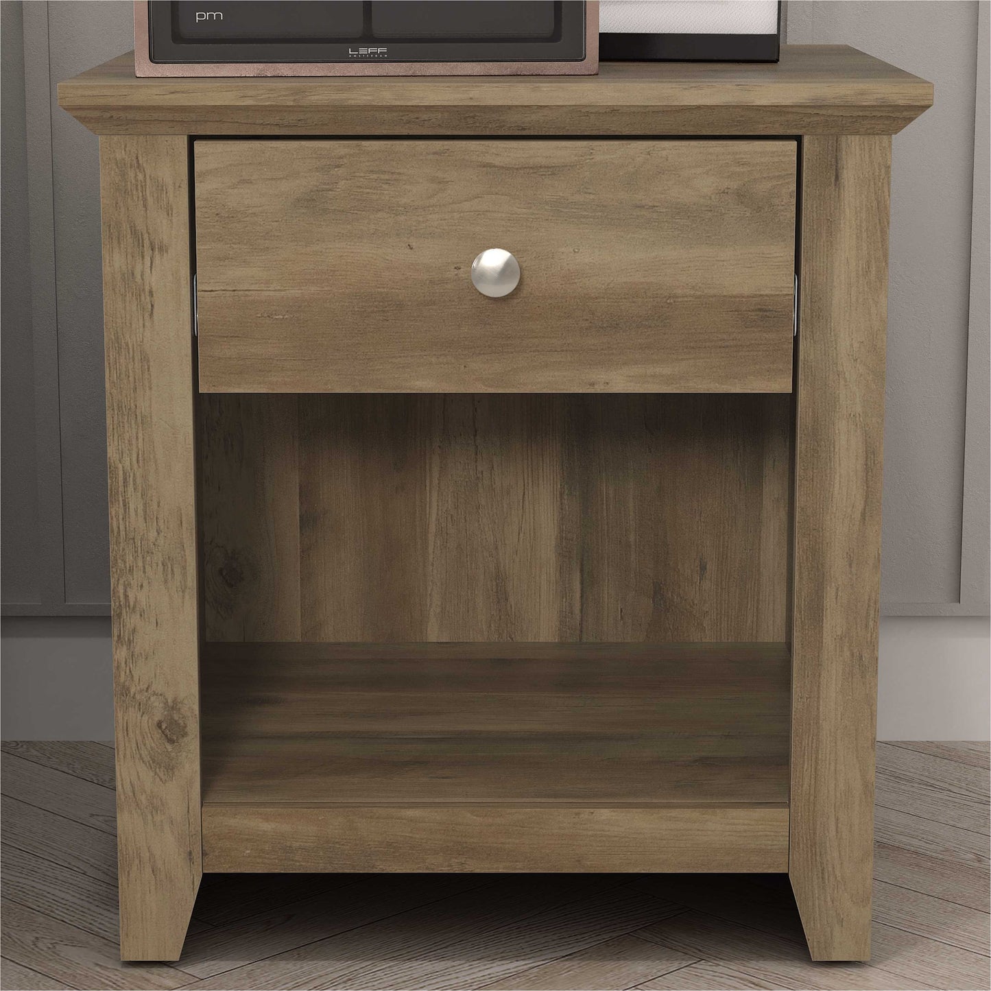 Galano Modern 1-Drawer Nightstand with Open Storage 19.3" W × 16.9" D × 20.9" H