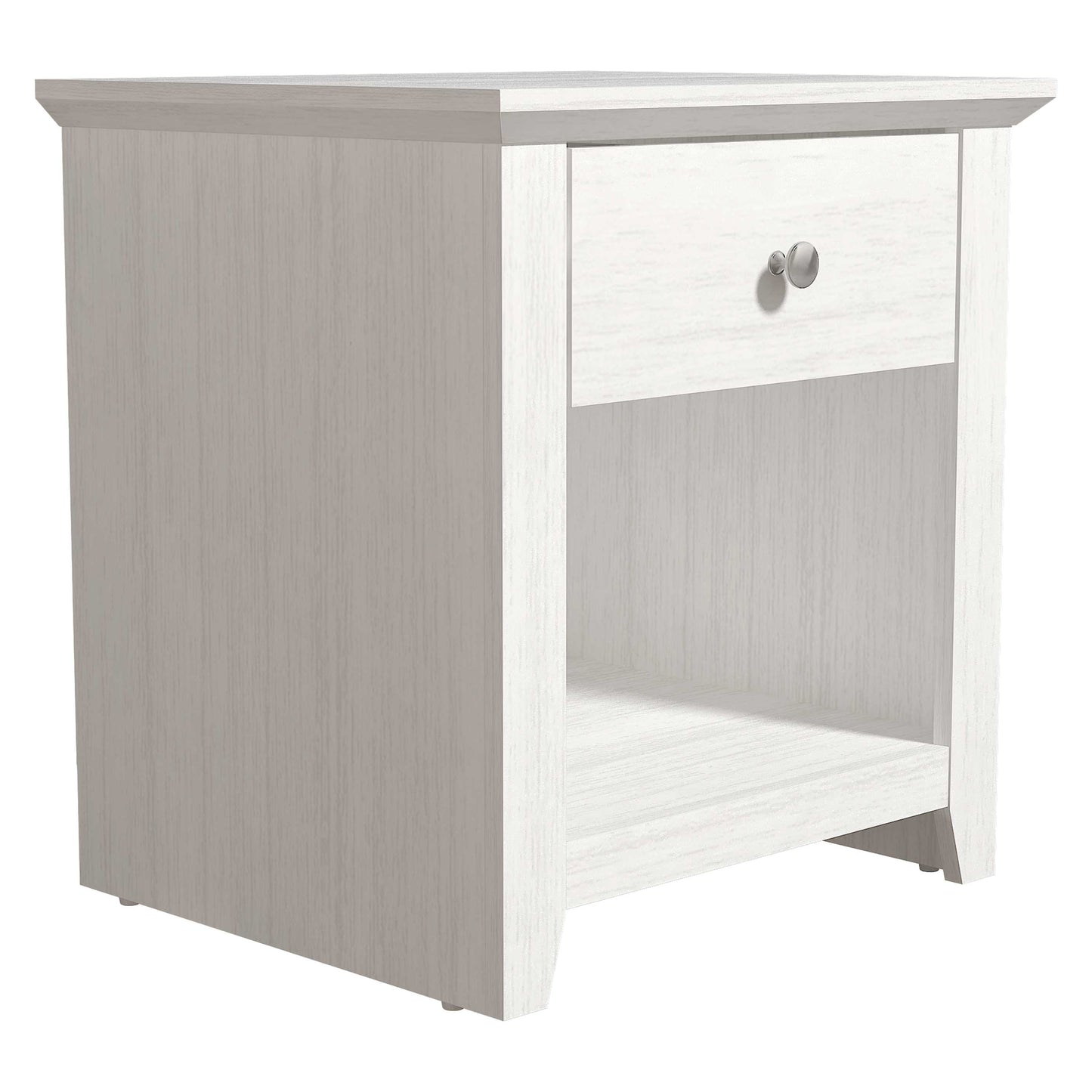 Galano Modern 1-Drawer Nightstands with Open Storage Set of 2 19.3" W × 16.9" D × 20.9" H