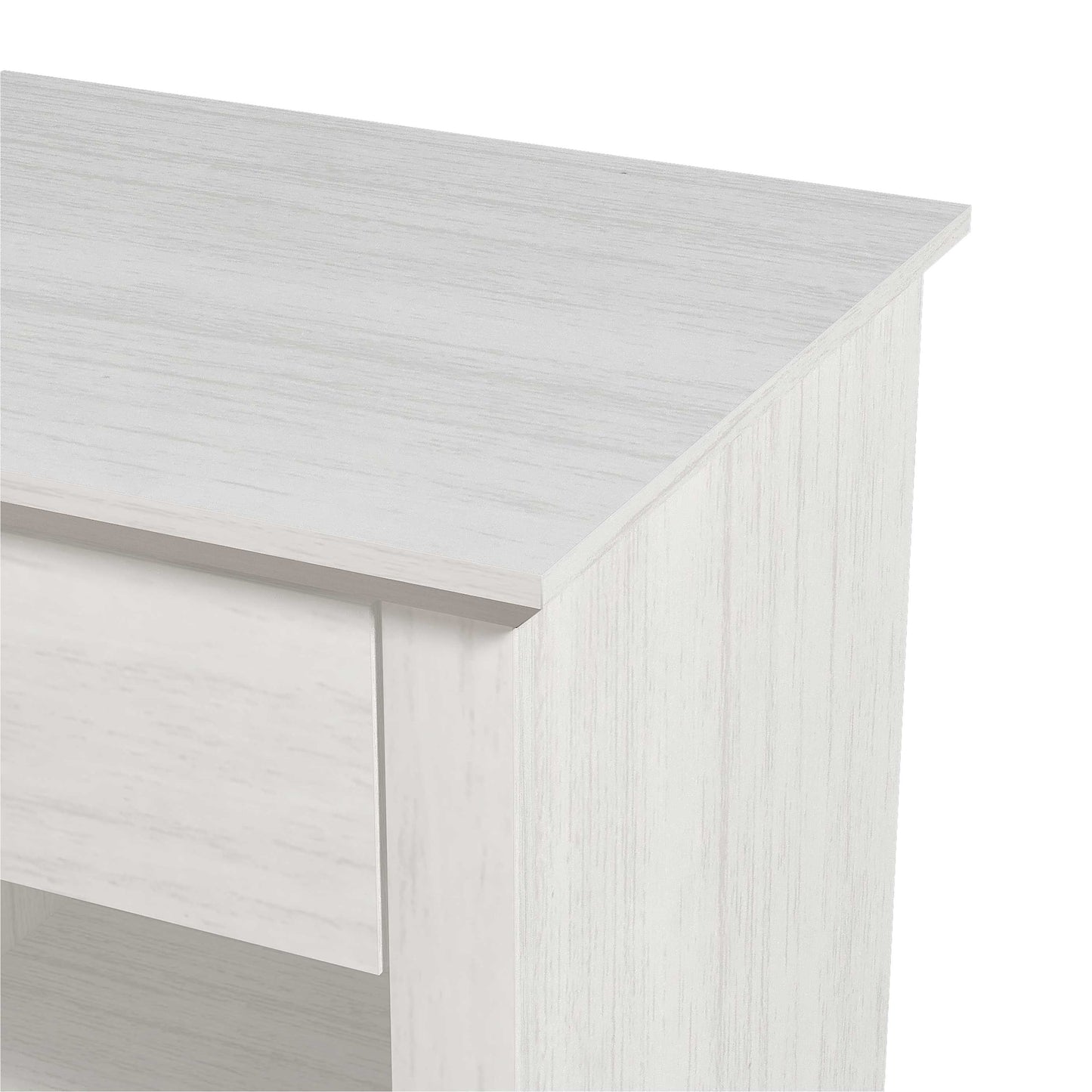 Galano Modern 1-Drawer Nightstands with Open Storage Set of 2 19.3" W × 16.9" D × 20.9" H