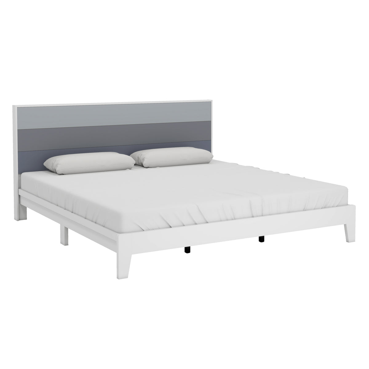 GALANO King Platform Bed with Headboard and Footboard