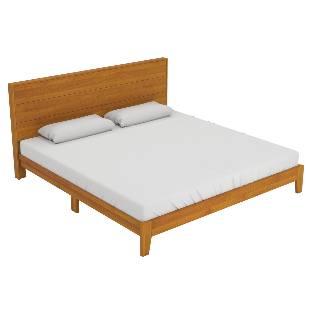 GALANO King Platform Bed with Headboard and Footboard