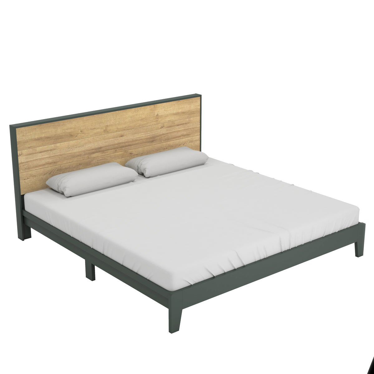 GALANO King Platform Bed with Headboard and Footboard