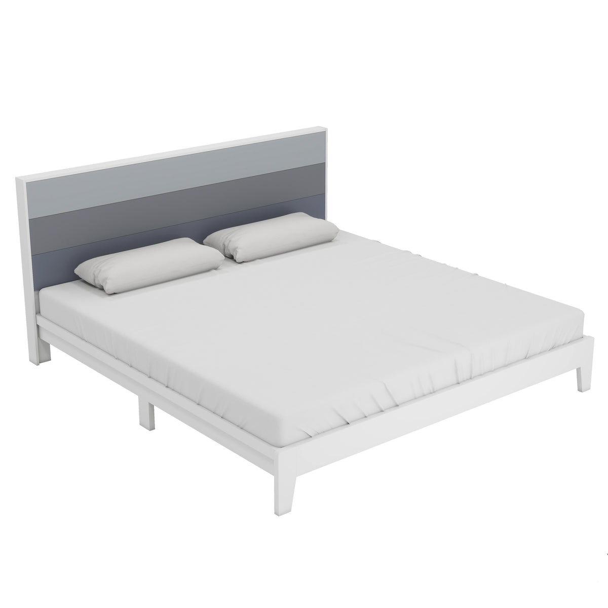 GALANO King Platform Bed with Headboard and Footboard
