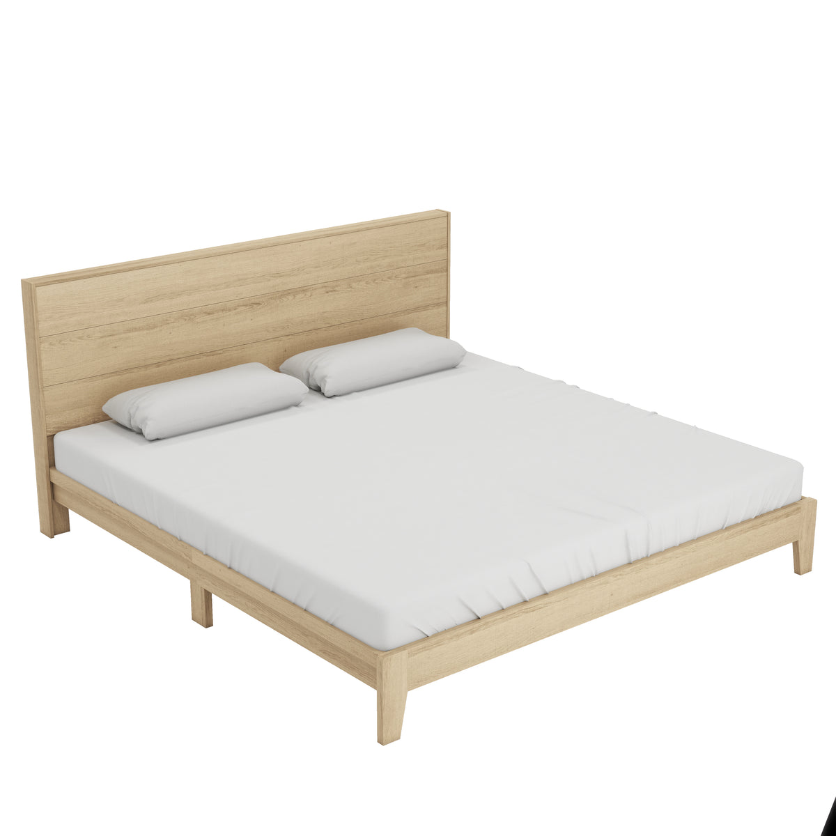 GALANO King Platform Bed with Headboard and Footboard