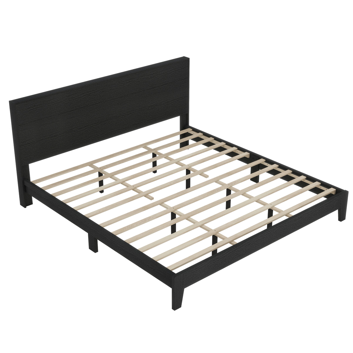 GALANO King Platform Bed with Headboard and Footboard