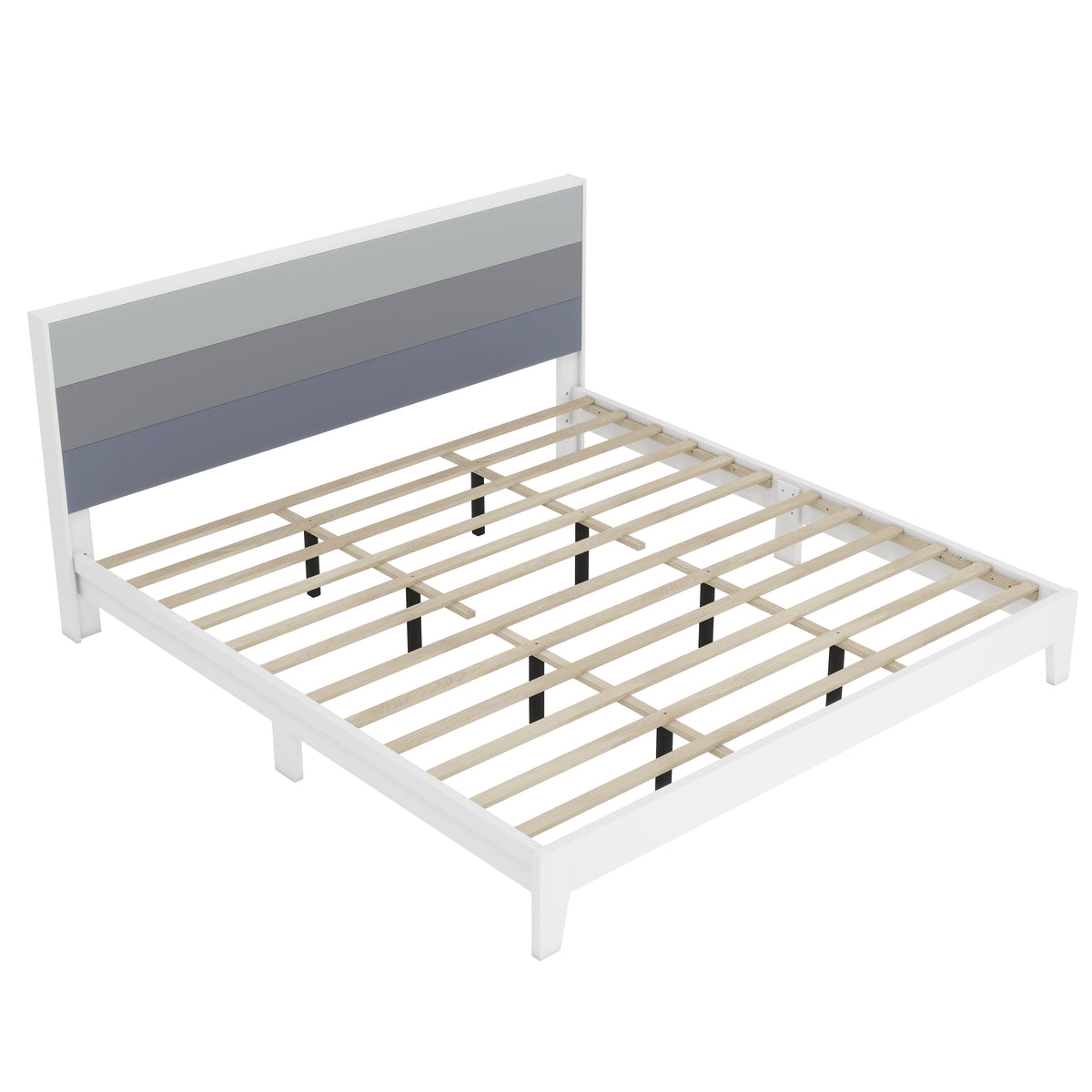 GALANO King Platform Bed with Headboard and Footboard