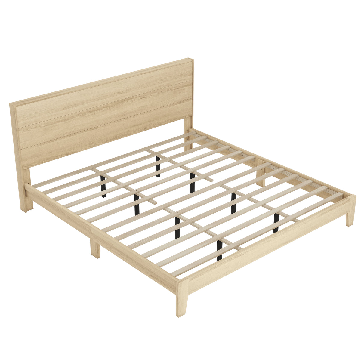 GALANO King Platform Bed with Headboard and Footboard