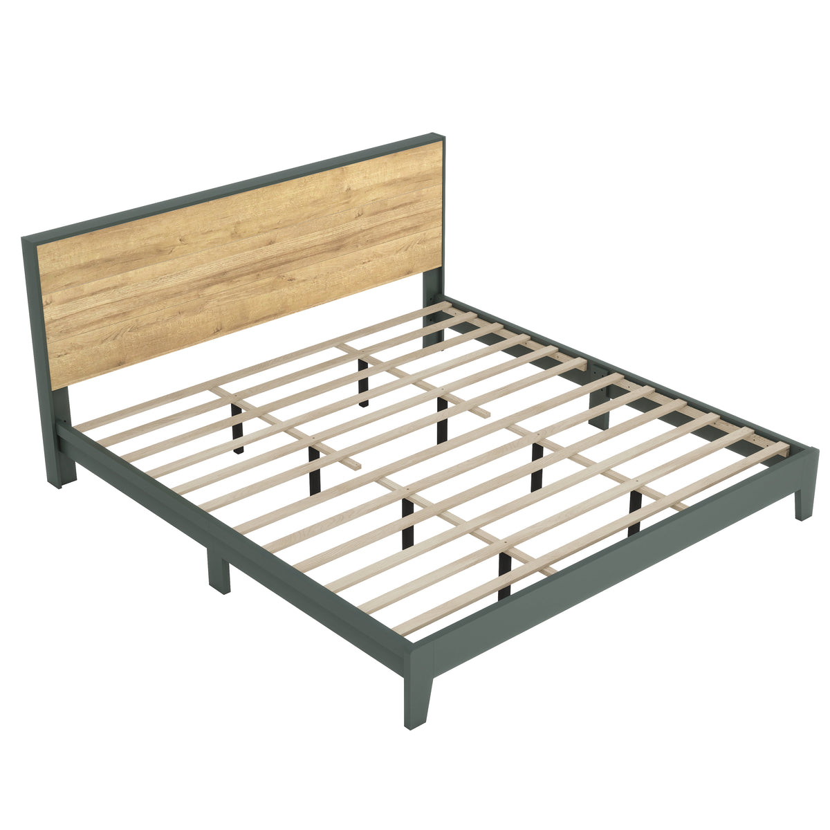 GALANO King Platform Bed with Headboard and Footboard