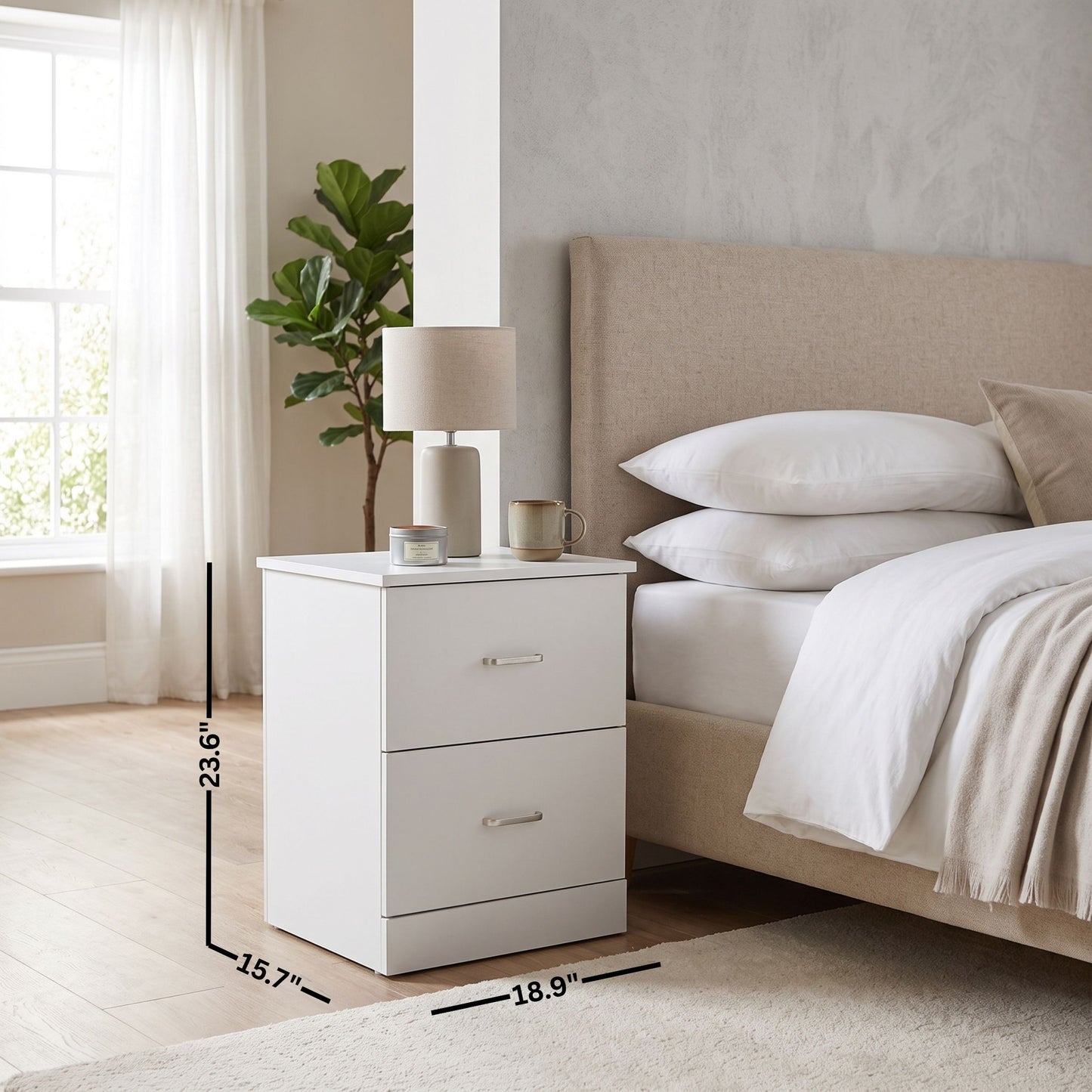 Galano Modern 3-Piece Dresser and Nightstand Set with 6-Drawer Dresser, Interlocking Drawer System and 2 Nightstands