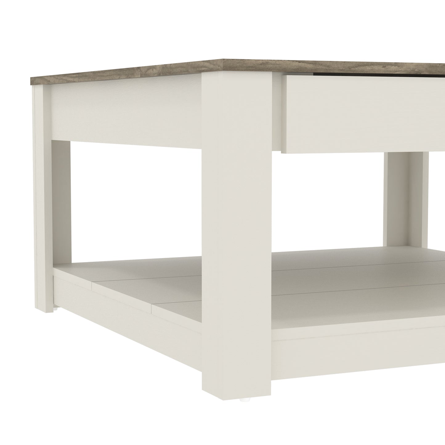 Galano Wood Coffee Table with Drawer Storage 31.5" W × 31.5" D × 16.3" H