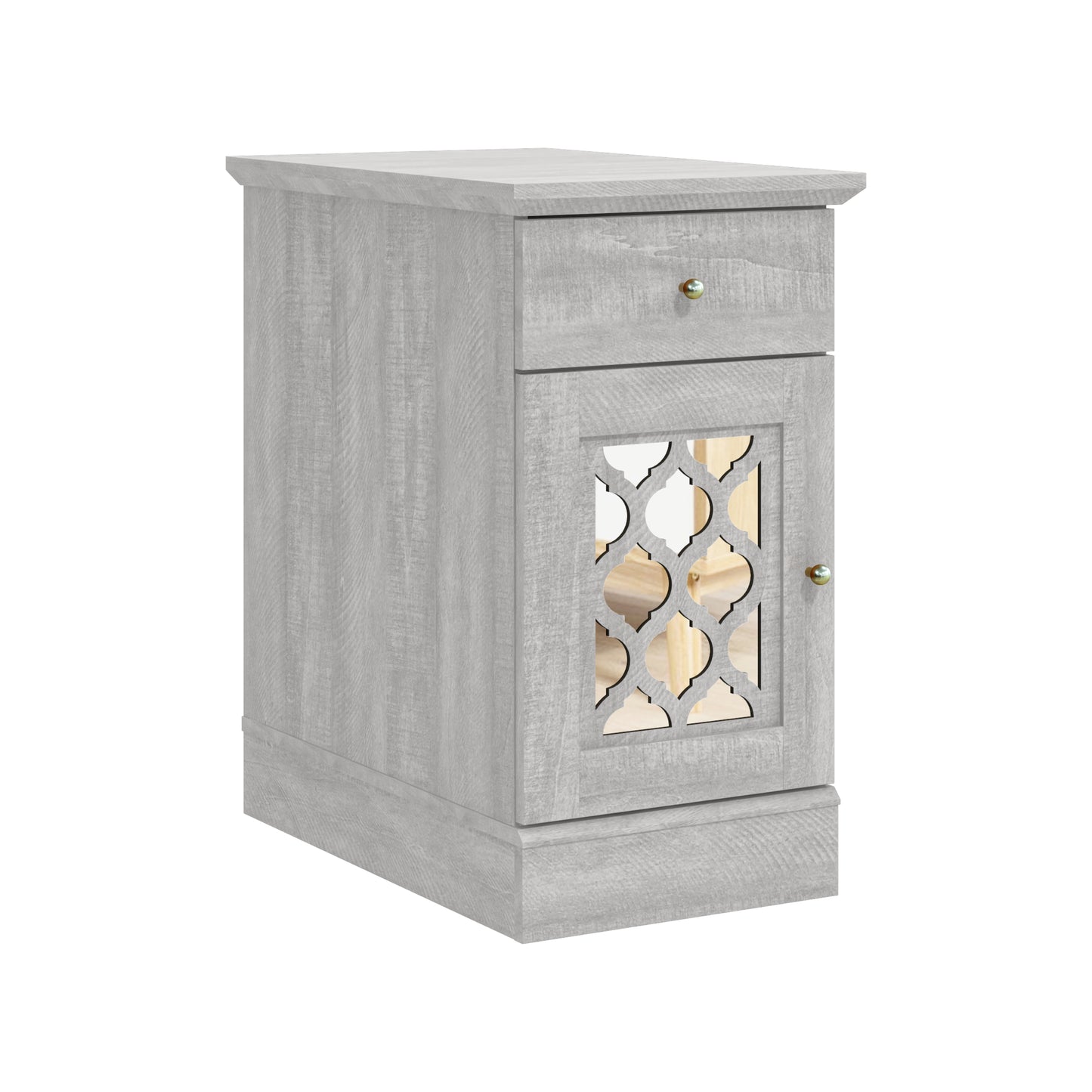 Galano End Table with Drawer and Cabinet Storage 22" W × 14" D × 25" H