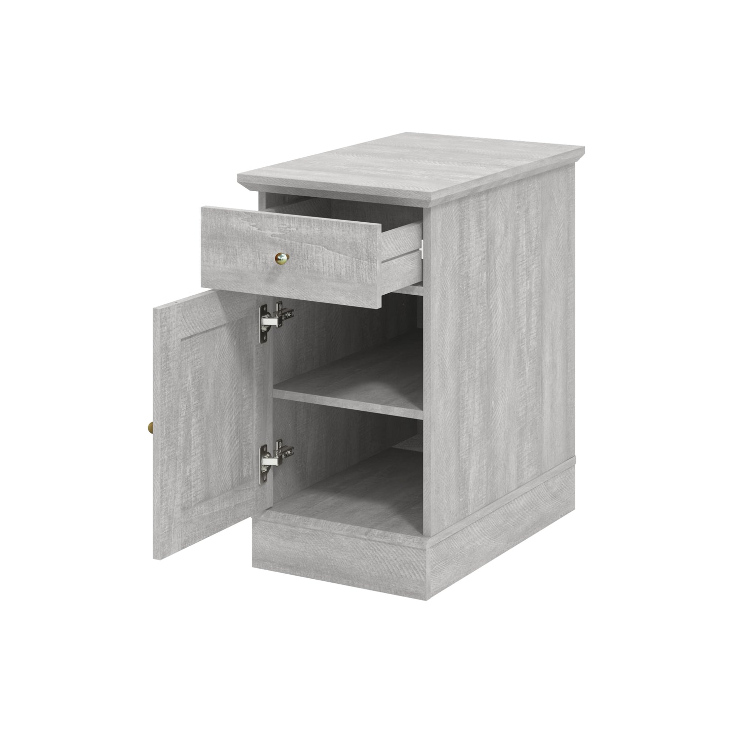 Galano End Table with Drawer and Cabinet Storage 22" W × 14" D × 25" H