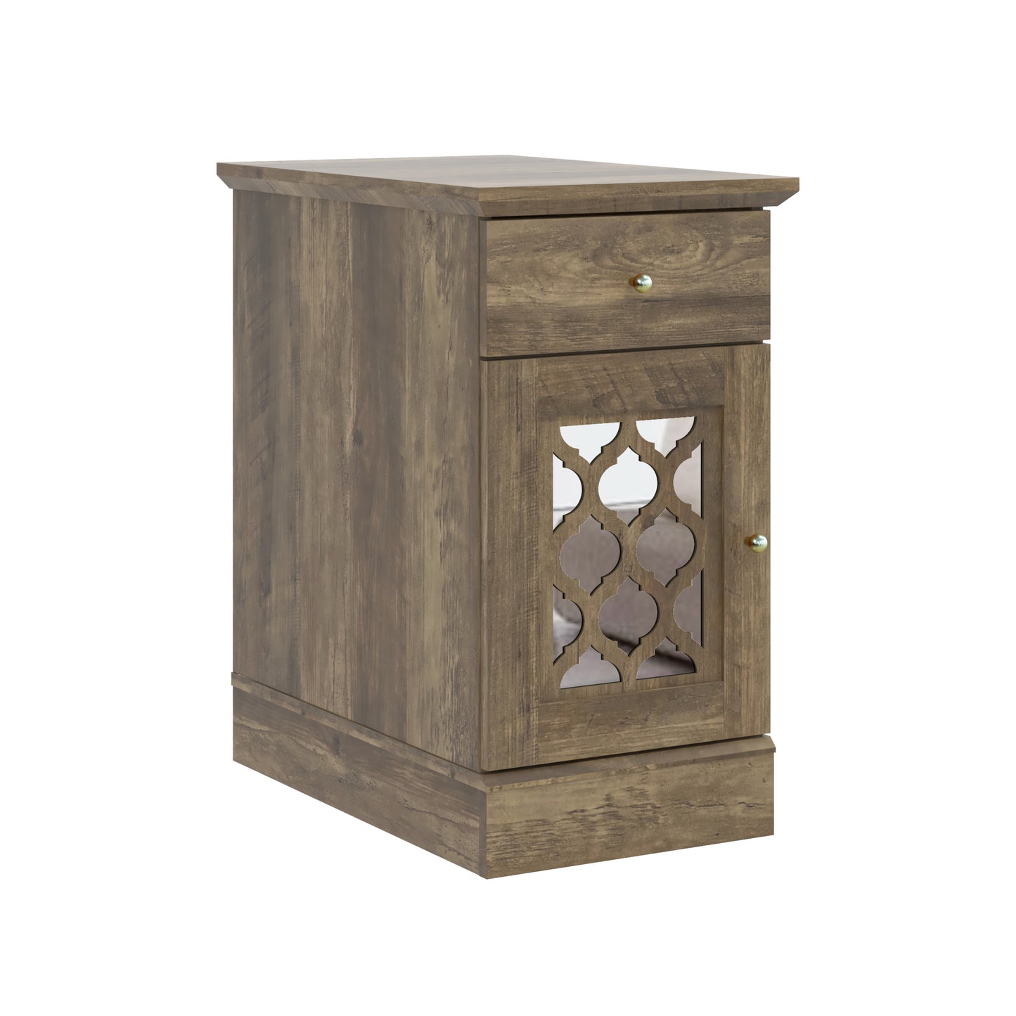 Galano End Table with Drawer and Cabinet Storage 22" W × 14" D × 25" H