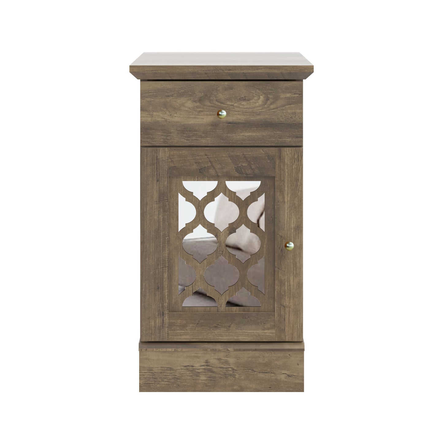 Galano End Table with Drawer and Cabinet Storage 22" W × 14" D × 25" H