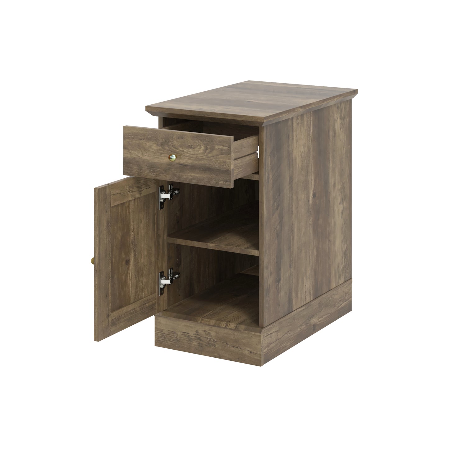 Galano End Table with Drawer and Cabinet Storage 22" W × 14" D × 25" H
