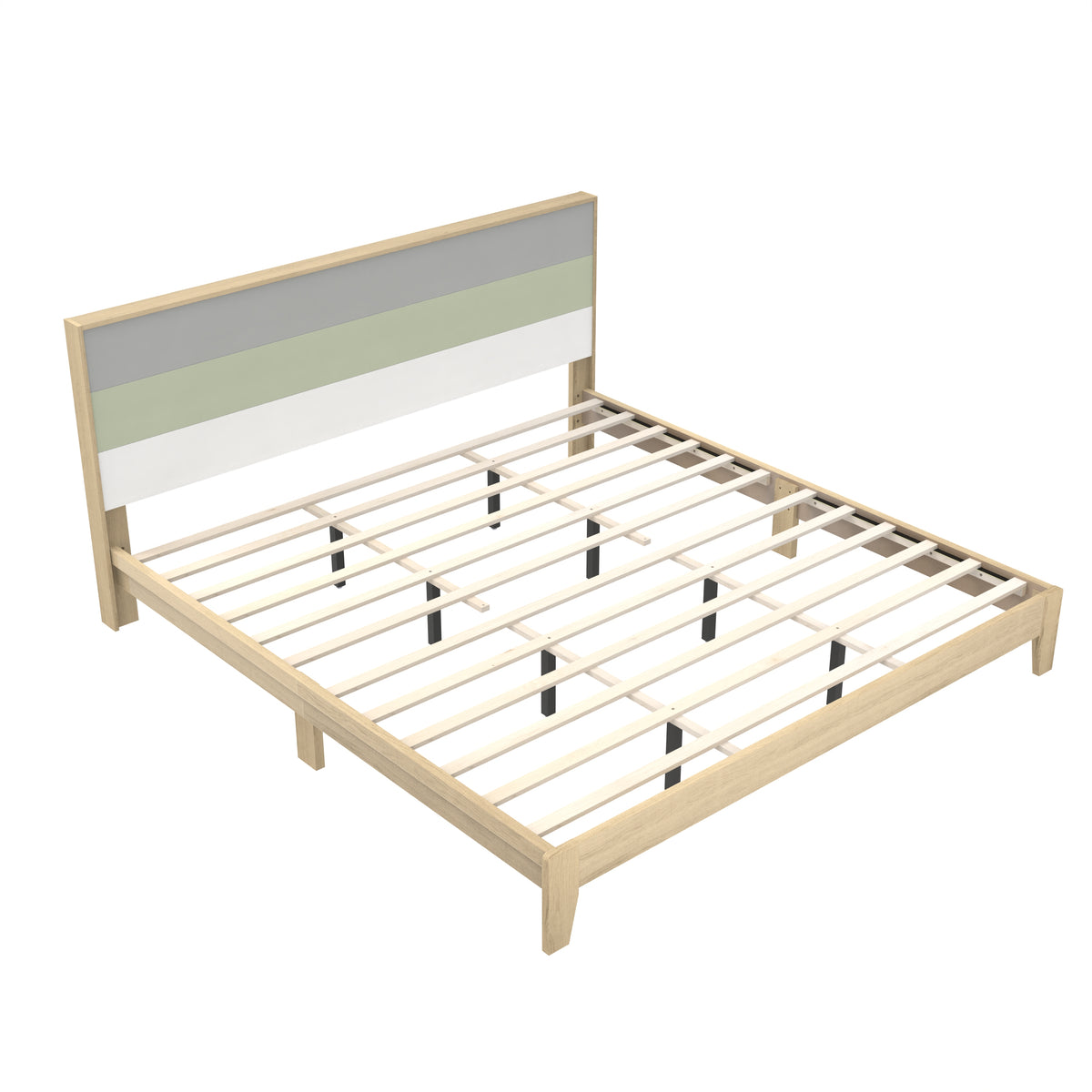 GALANO King Platform Bed with Headboard and Footboard