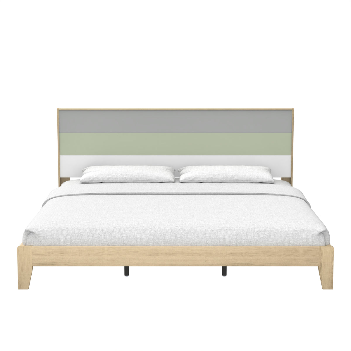 GALANO King Platform Bed with Headboard and Footboard
