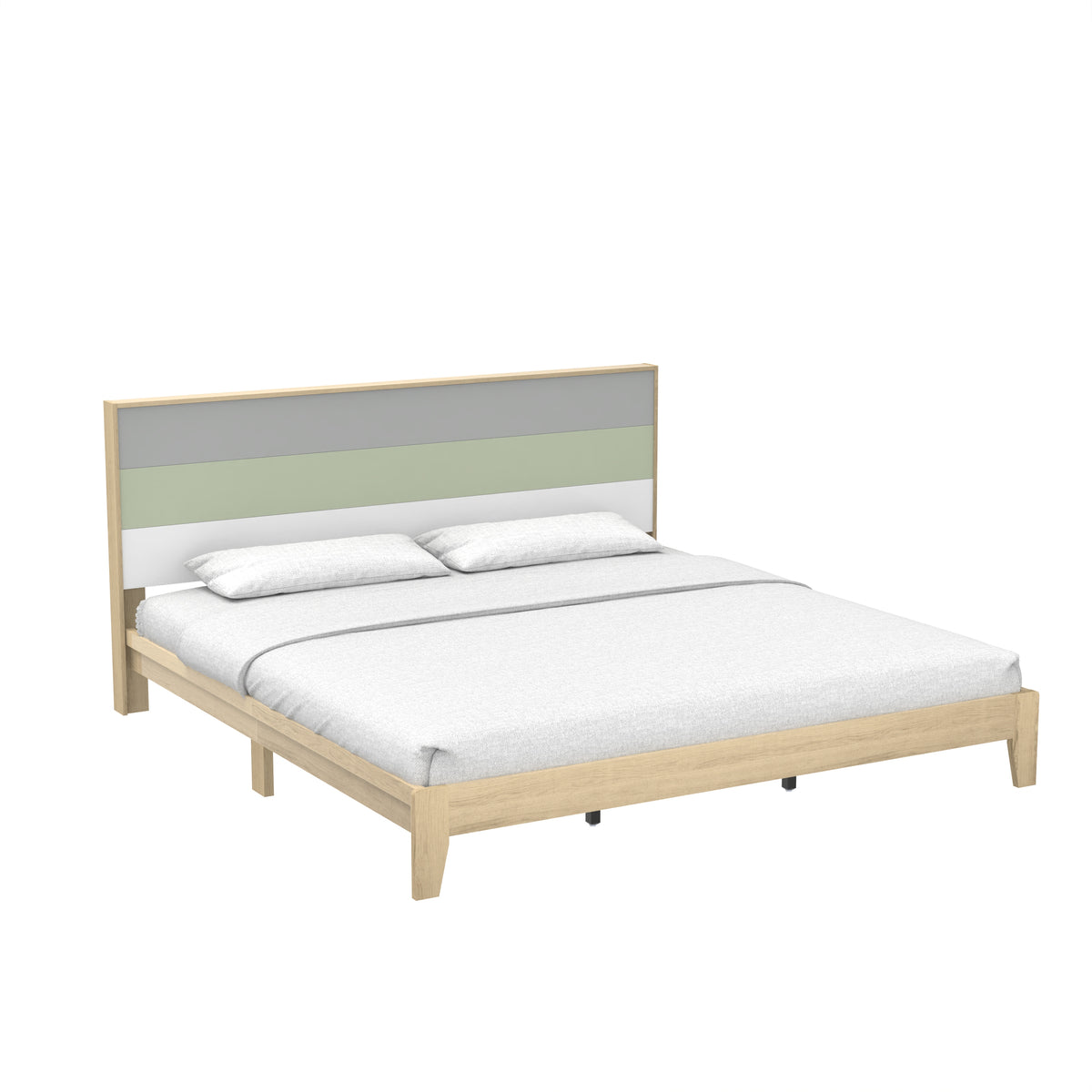 GALANO King Platform Bed with Headboard and Footboard
